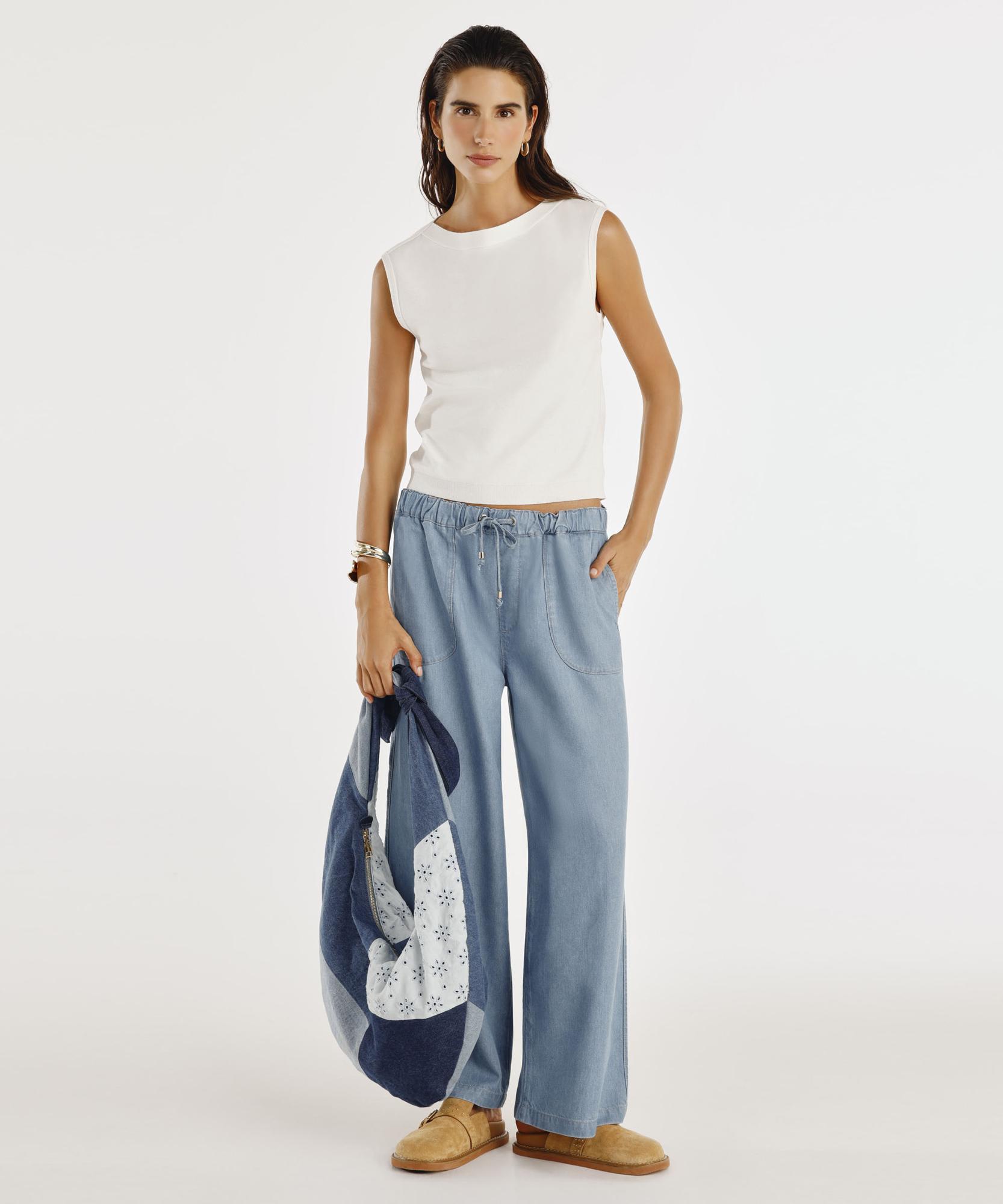 YARGICI Beli Lastikli Rahat Fit Denim Pantolon