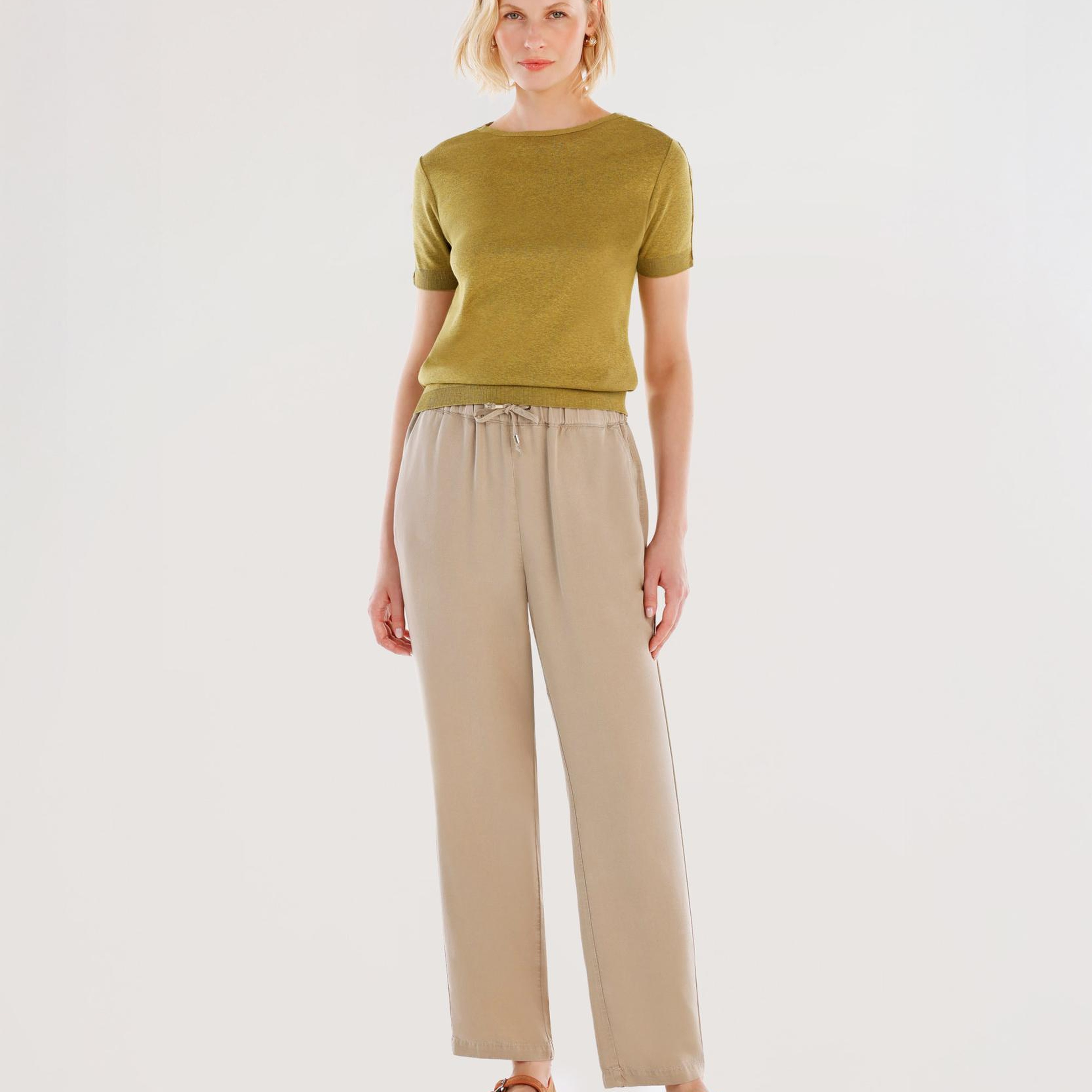 YARGICI Omuz Detaylı Kısa Kollu Triko