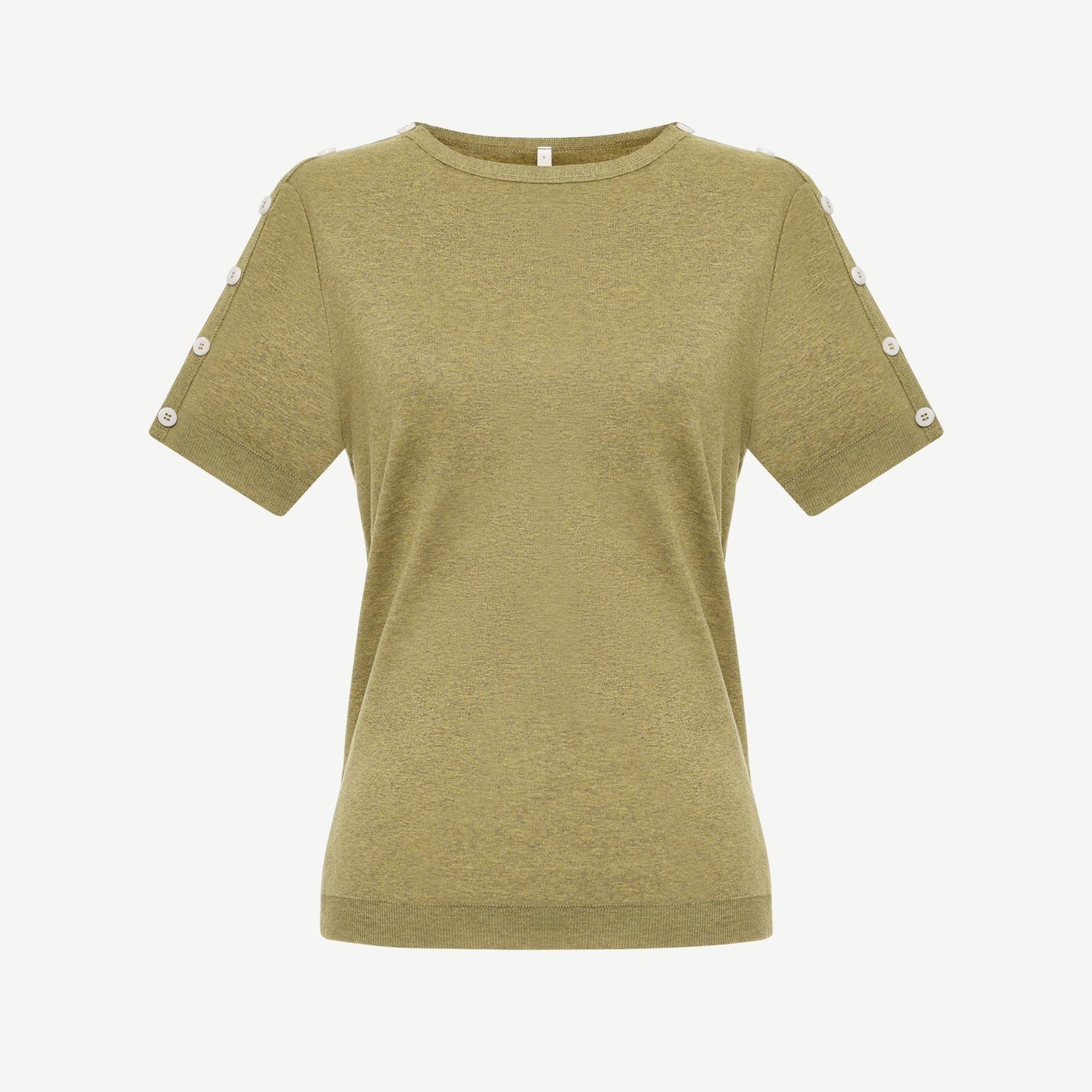 YARGICI Omuz Detaylı Kısa Kollu Triko