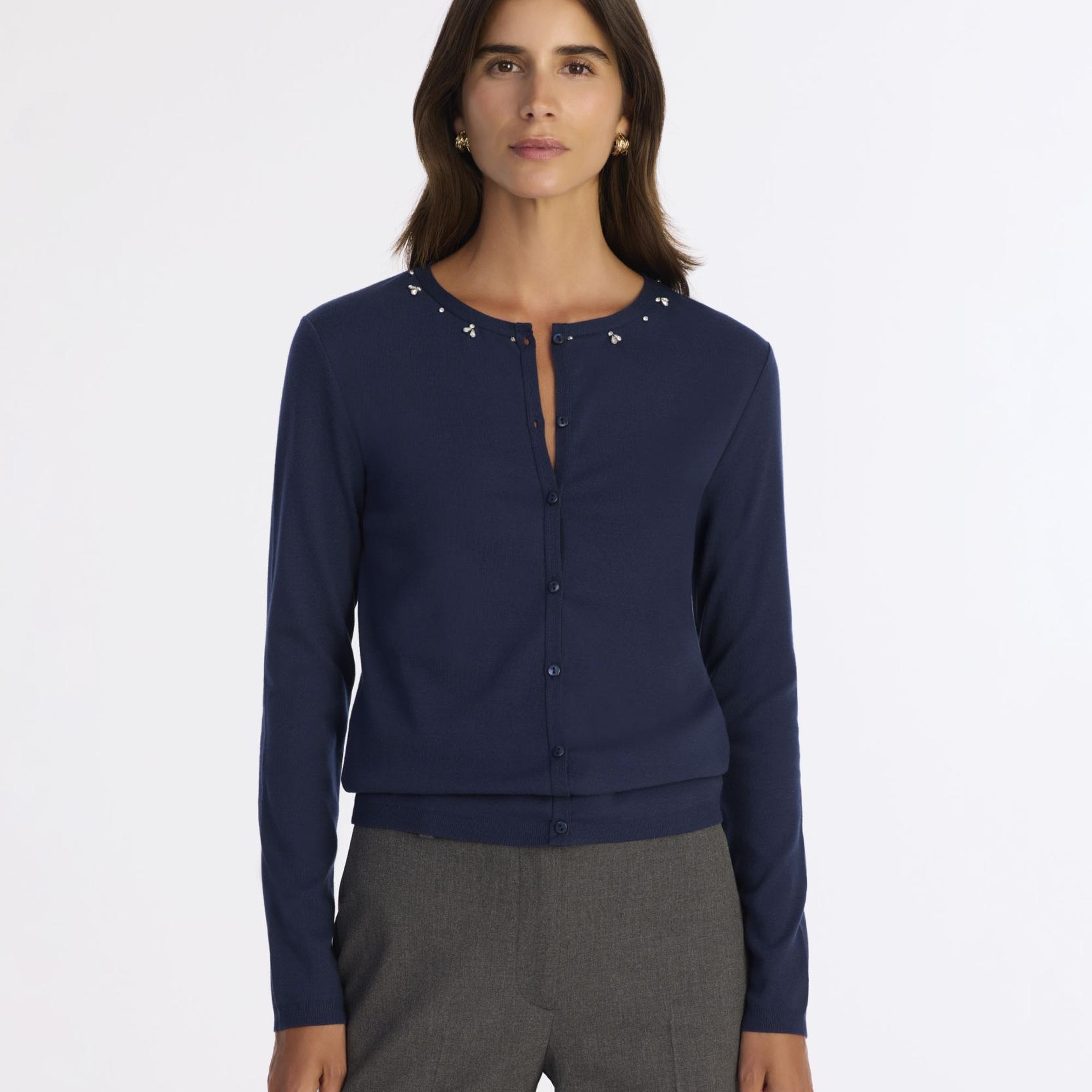 YARGICI Regular Bisiklet Yaka Uzun Kol Hırka