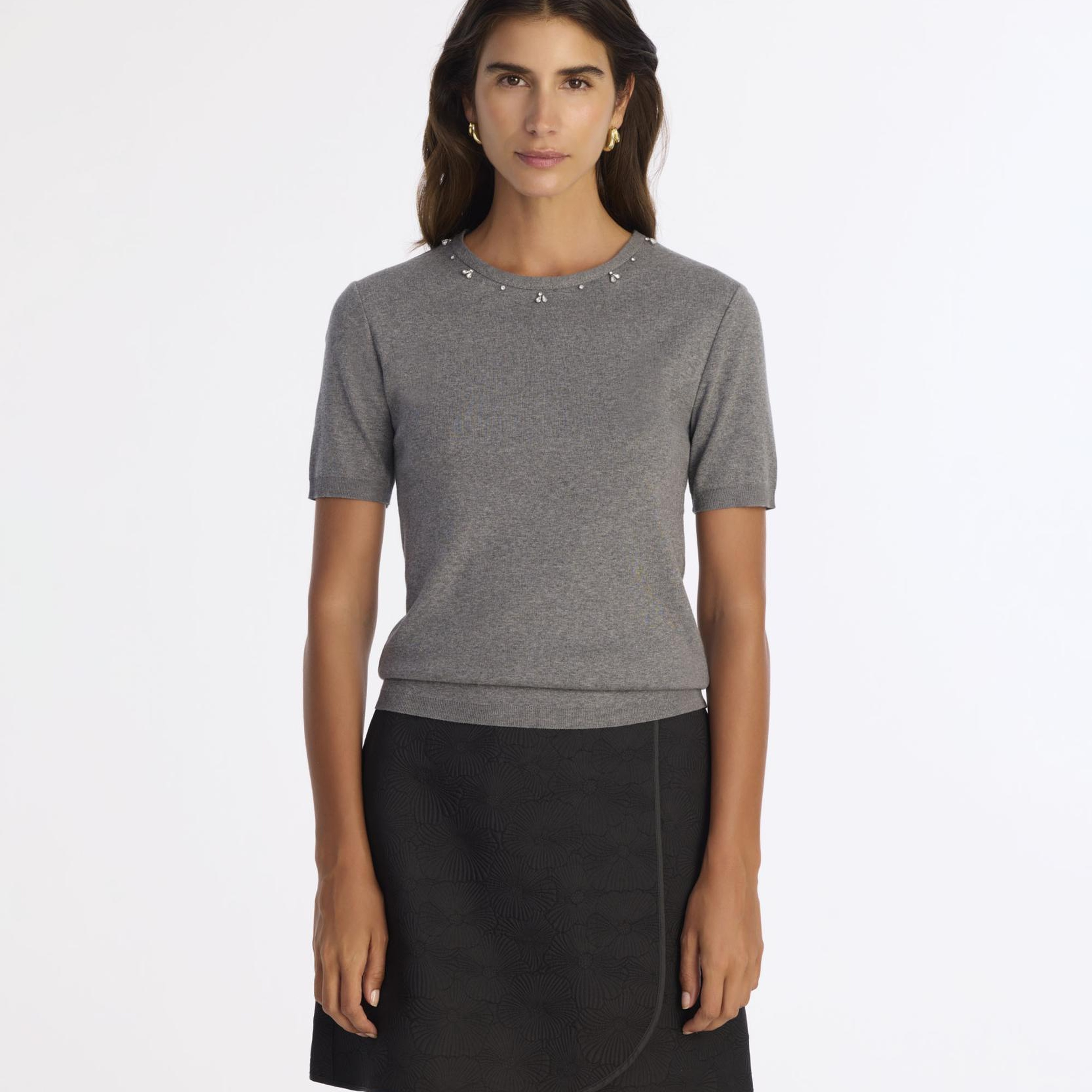 YARGICI Regular Bisiklet Yaka Kısa Kol Kazak