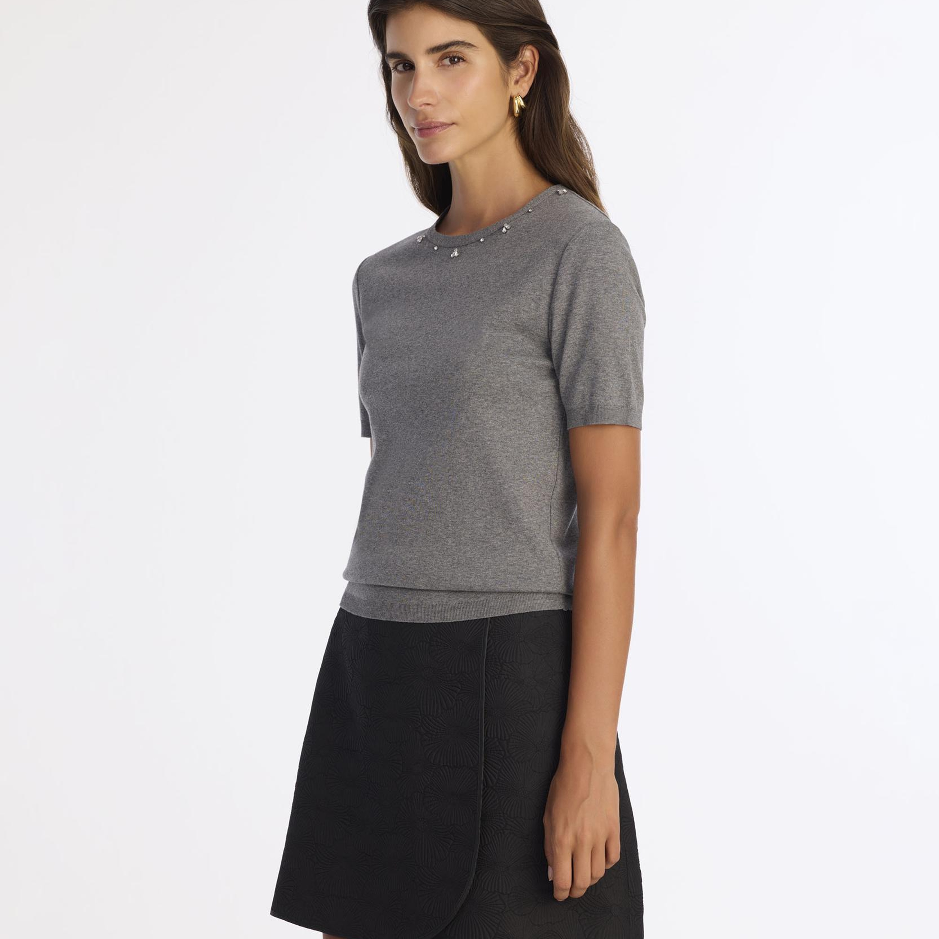 YARGICI Regular Bisiklet Yaka Kısa Kol Kazak