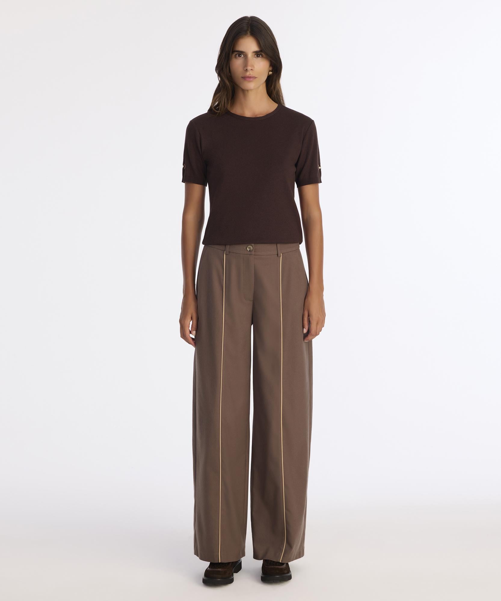 YARGICI Geniş Yüksek Bel Pantolon