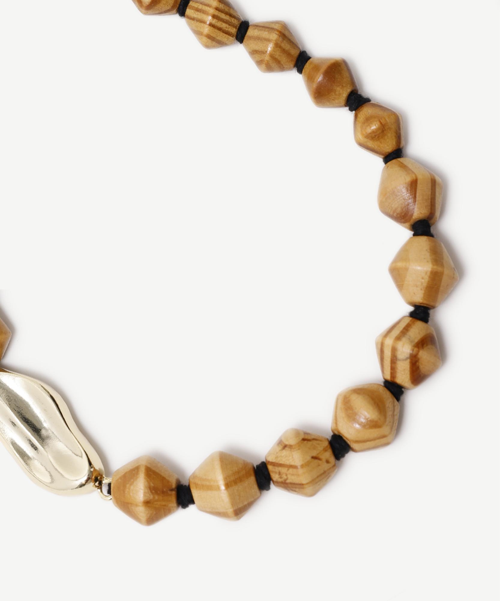 YARGICI Ahşap Boncuk Taşlı Kolye