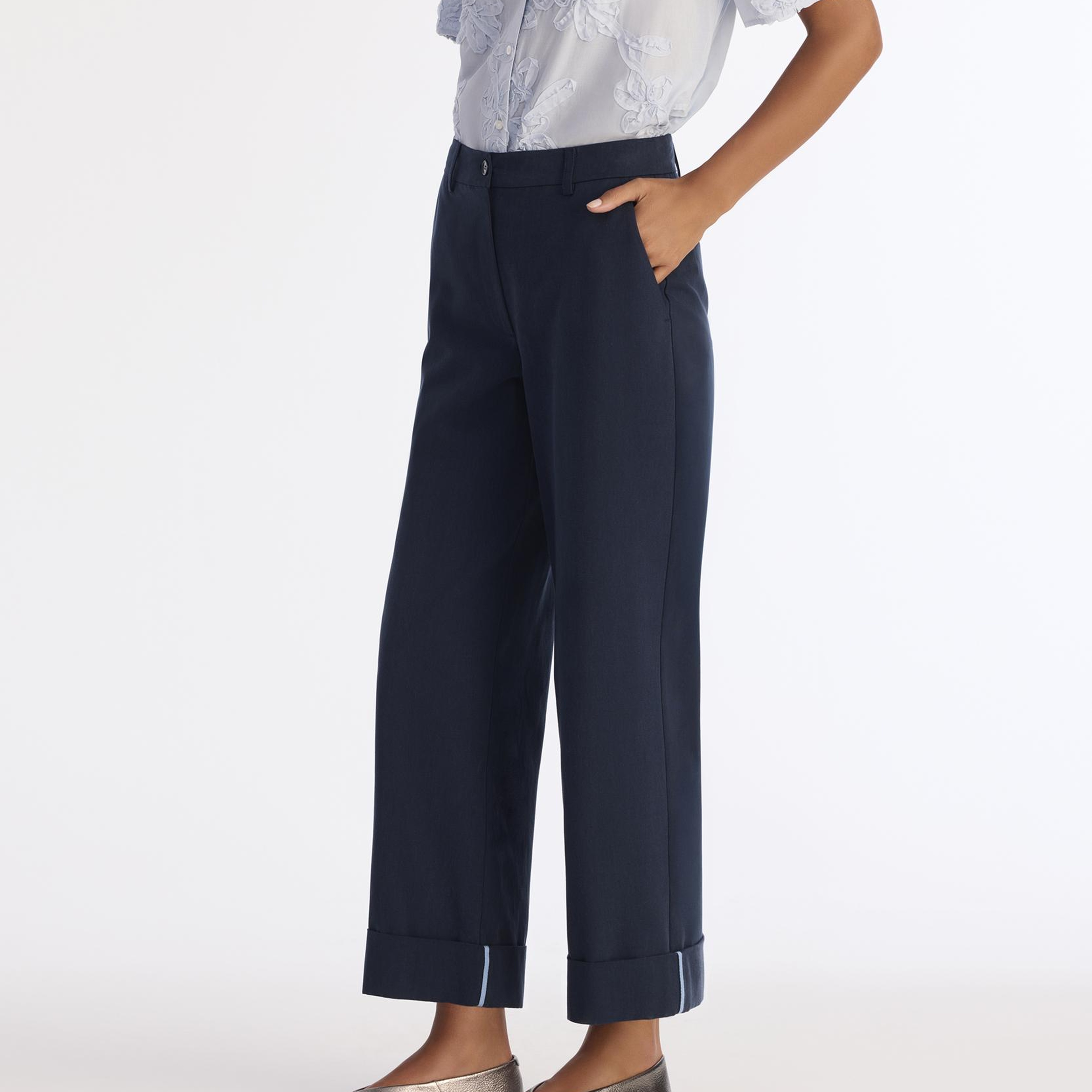 YARGICI Düz Yüksek Bel Pantolon