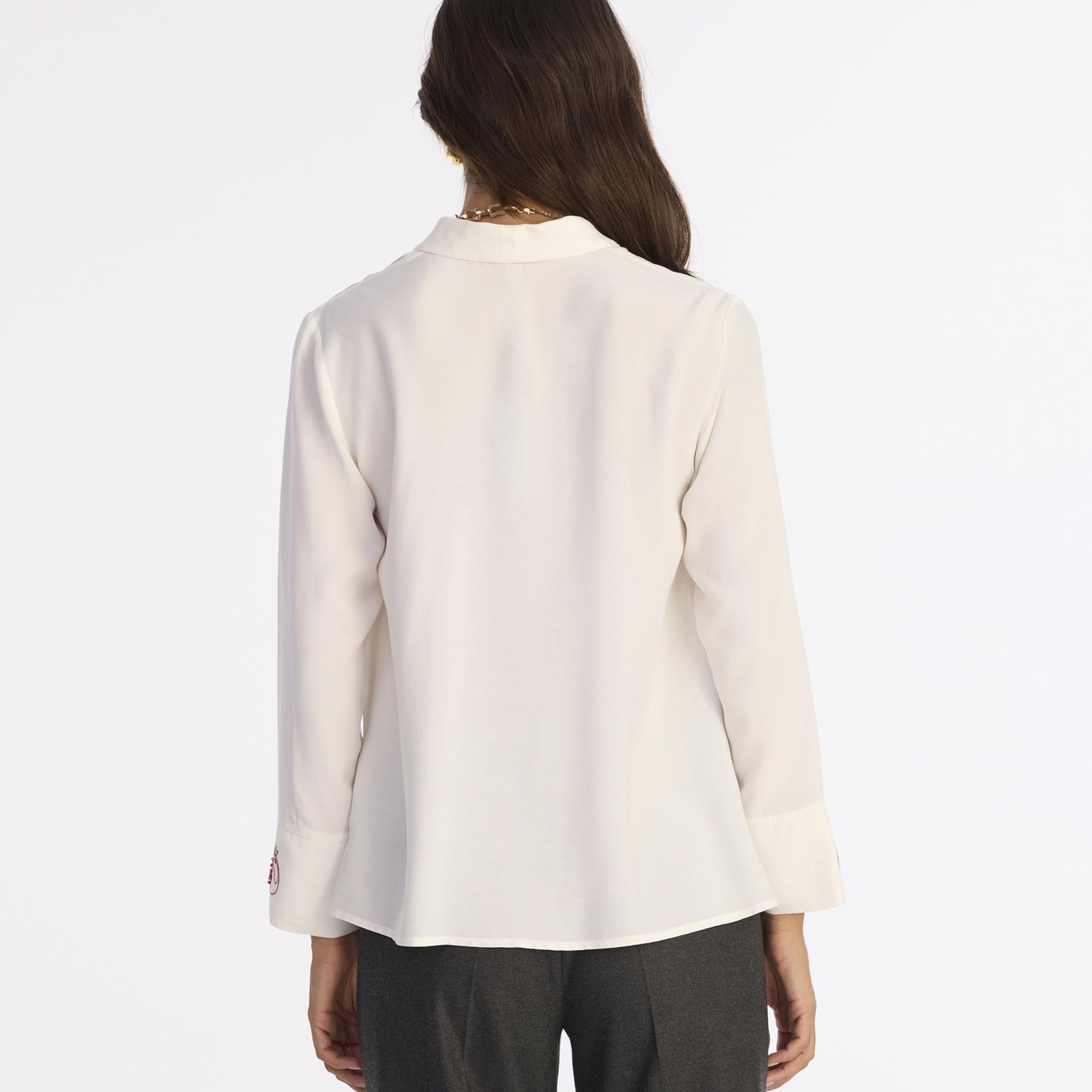 YARGICI Geniş Şal Yaka Uzun Kol Gömlek