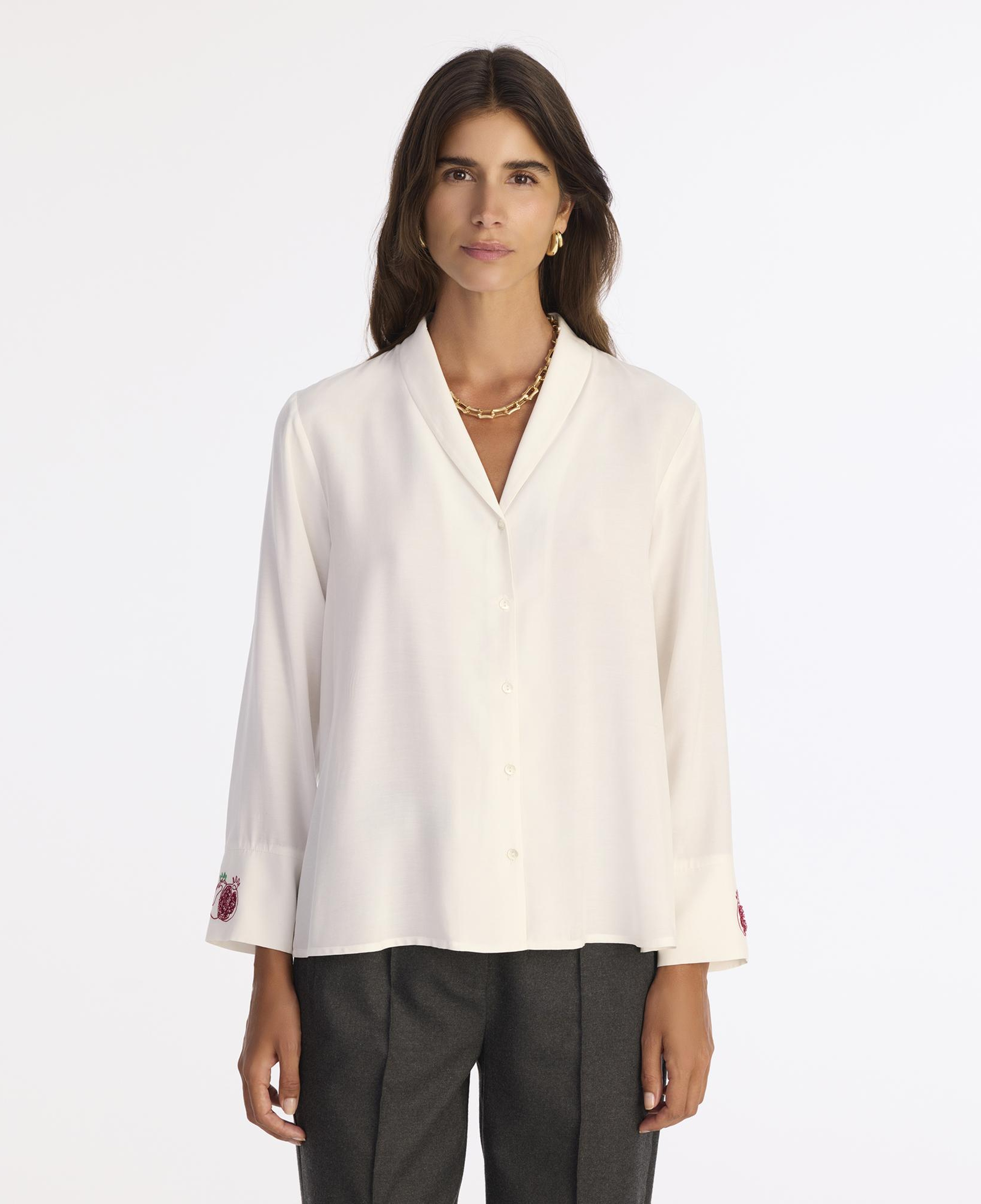 YARGICI Geniş Şal Yaka Uzun Kol Gömlek