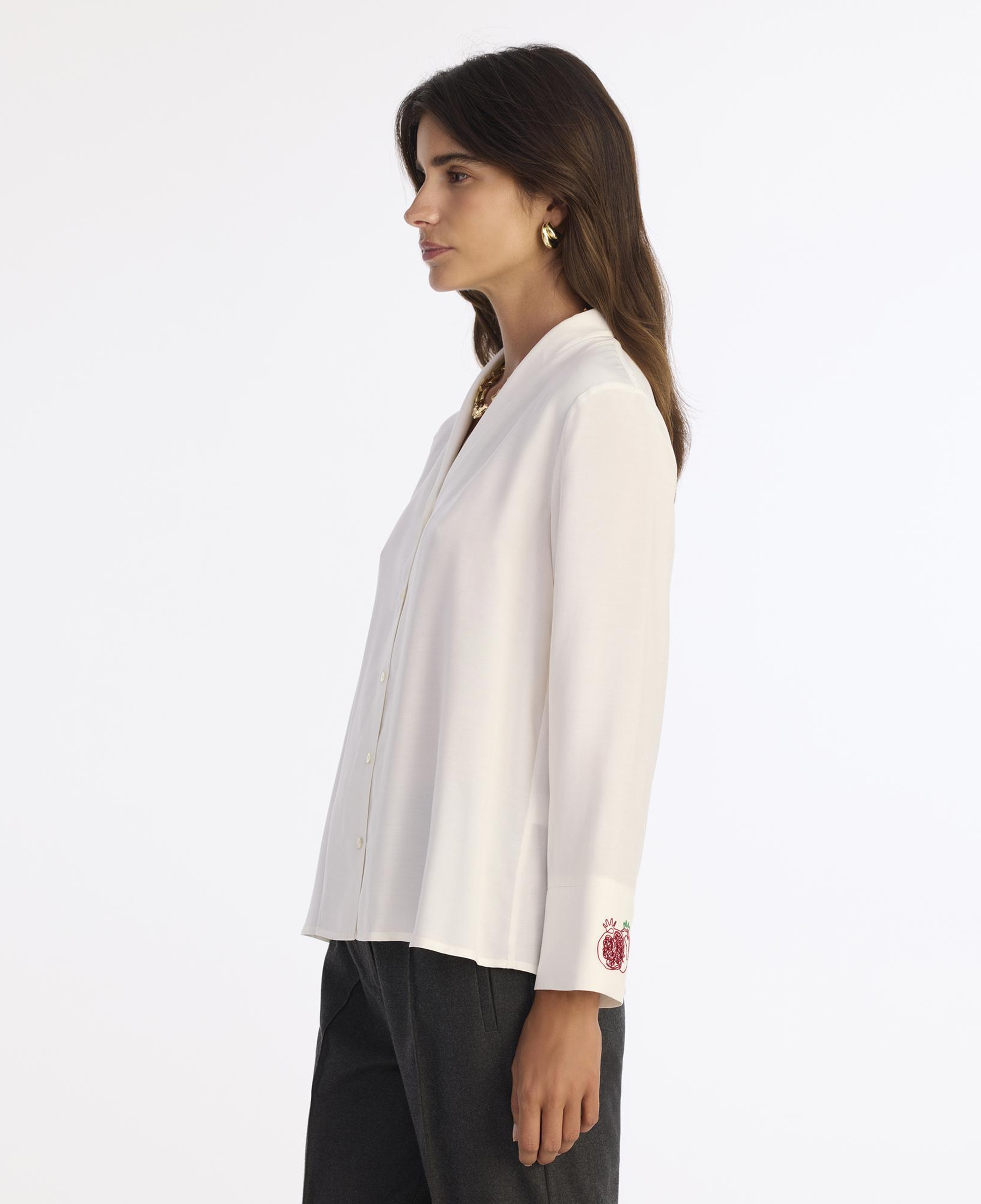 YARGICI Geniş Şal Yaka Uzun Kol Gömlek