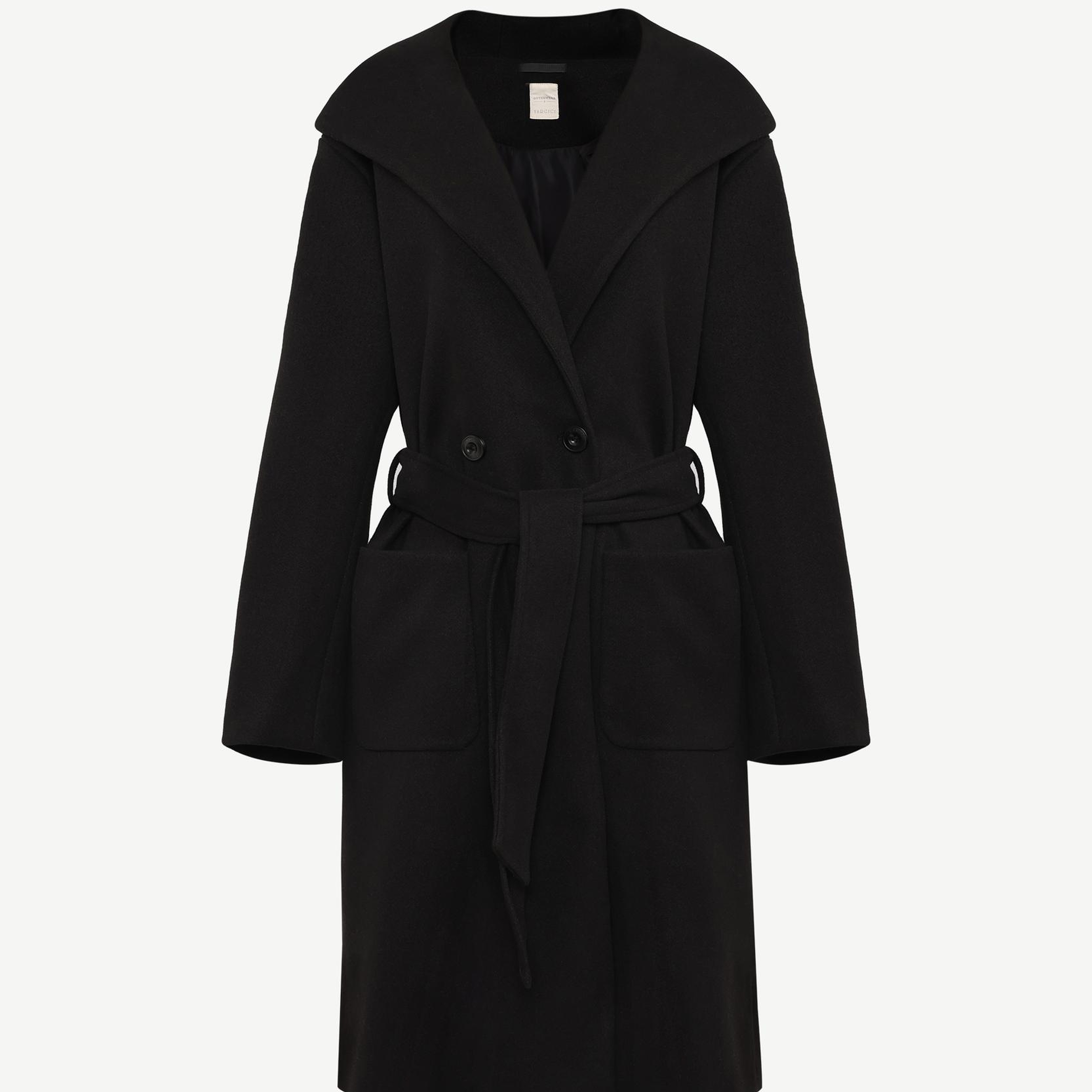 YARGICI Kapüşonlu Ve Kemerli Uzun Palto