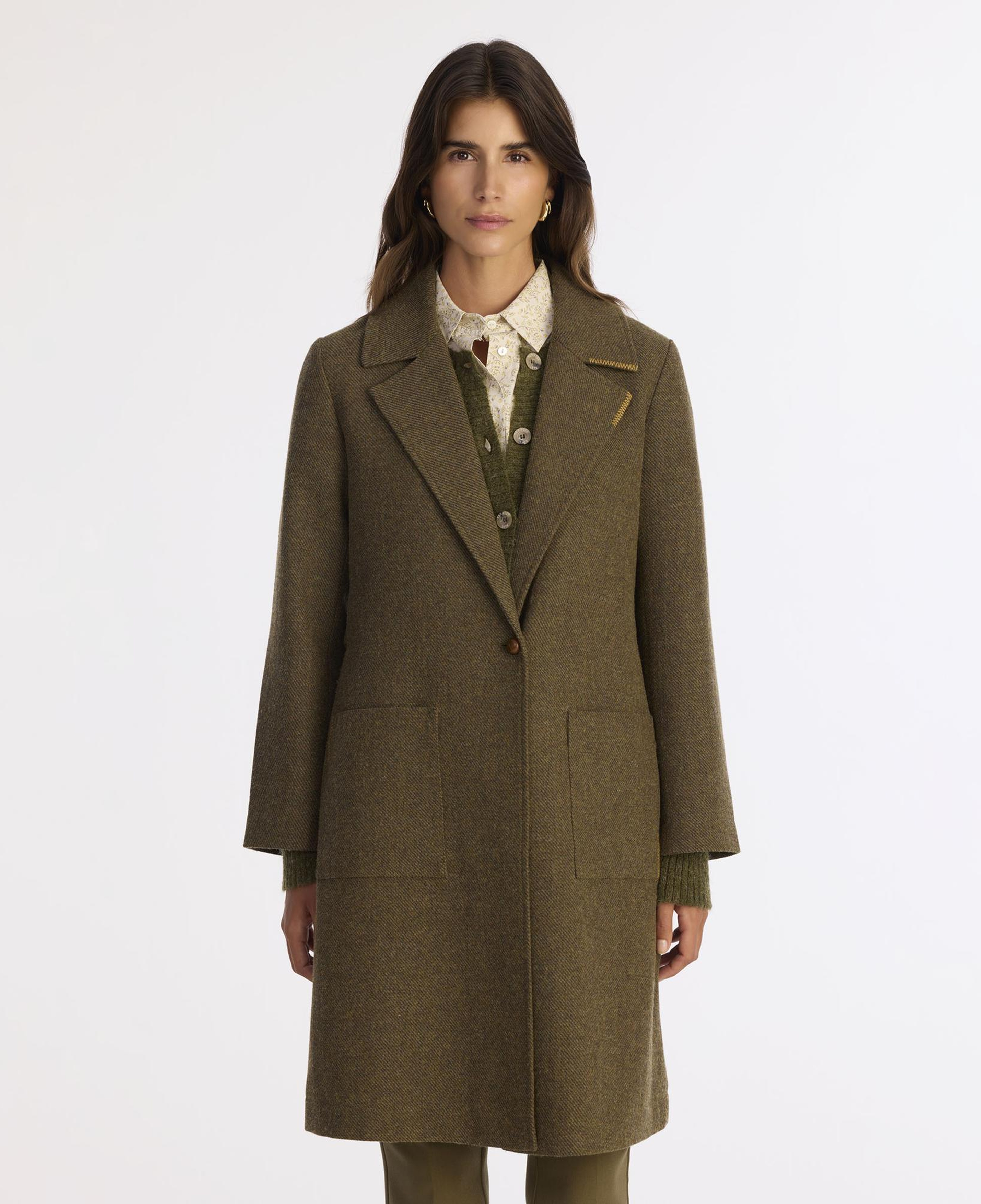 YARGICI Dikiş Detaylı Kemerli Uzun Palto