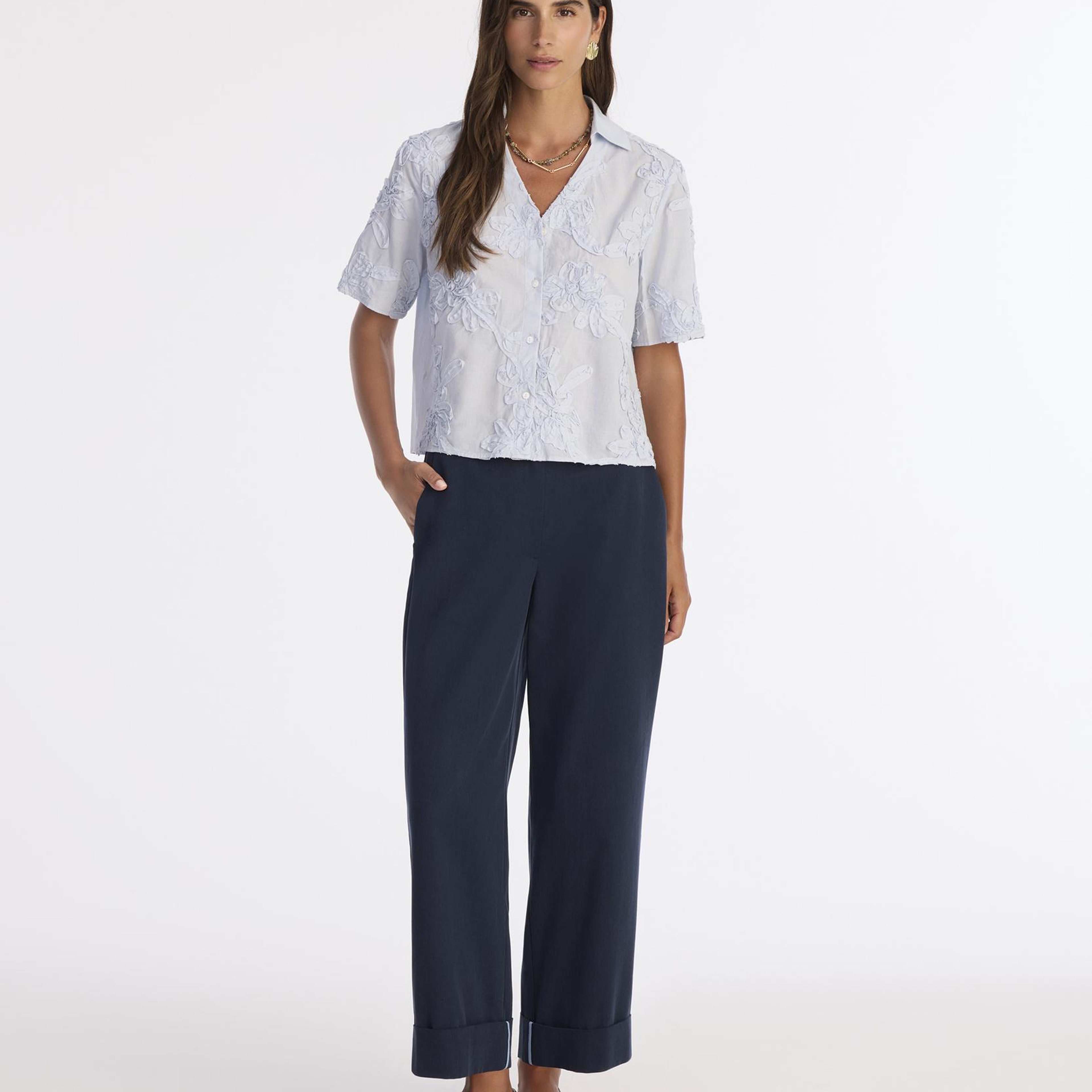 YARGICI Düz Yüksek Bel Pantolon