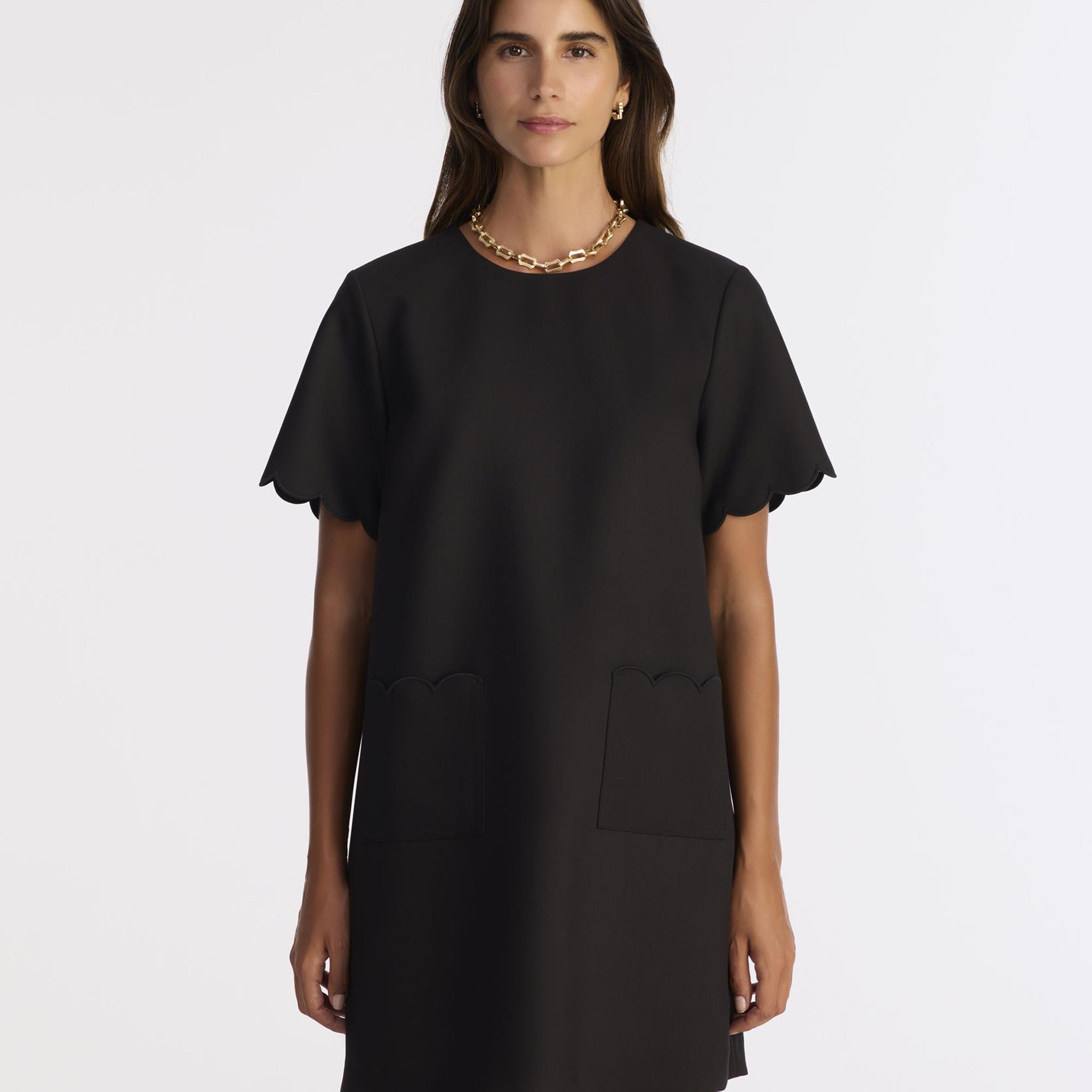 YARGICI Bol Bisiklet Yaka Kısa Kol Elbise