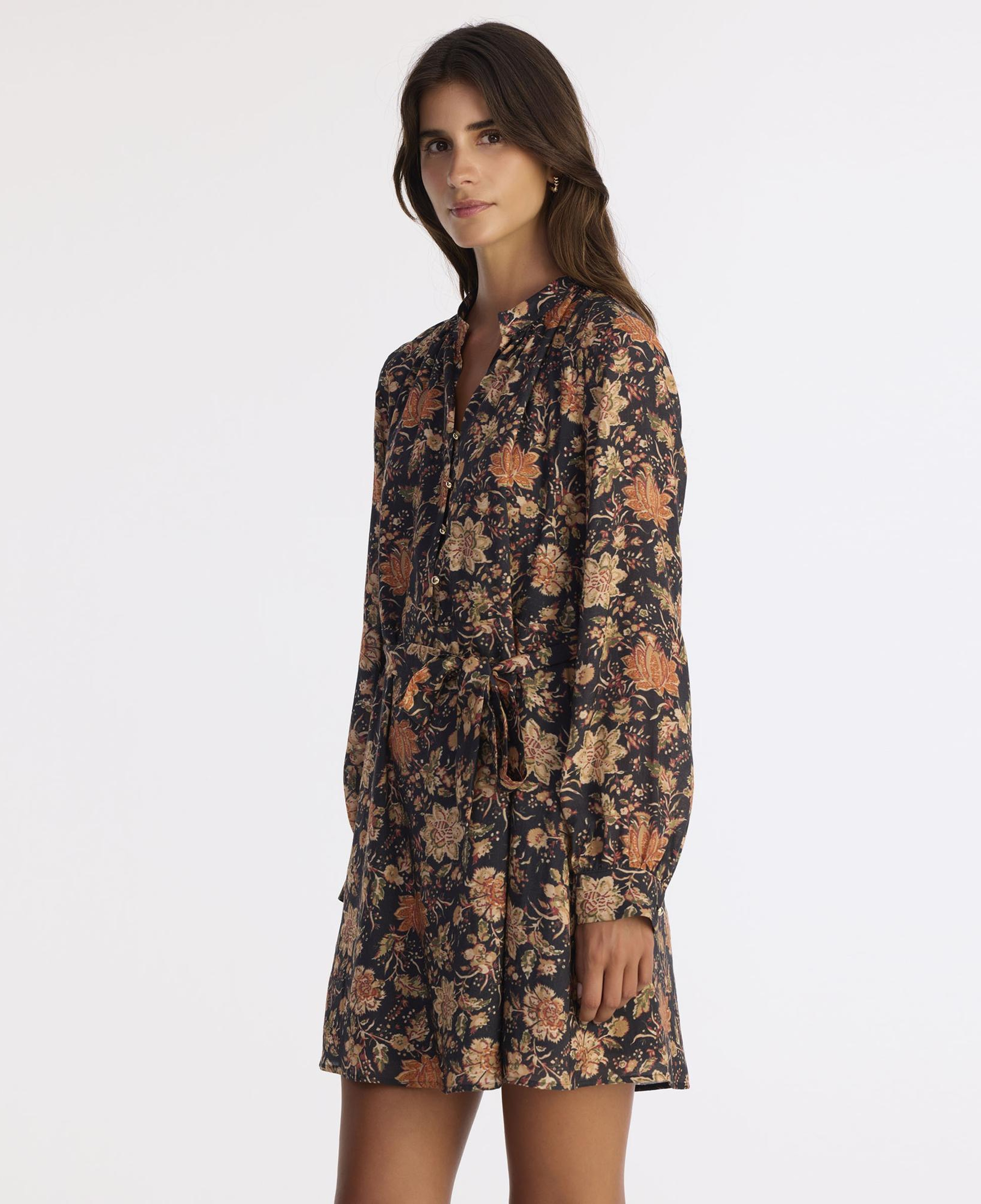 YARGICI Bol Hakim Yaka Uzun Kol Elbise