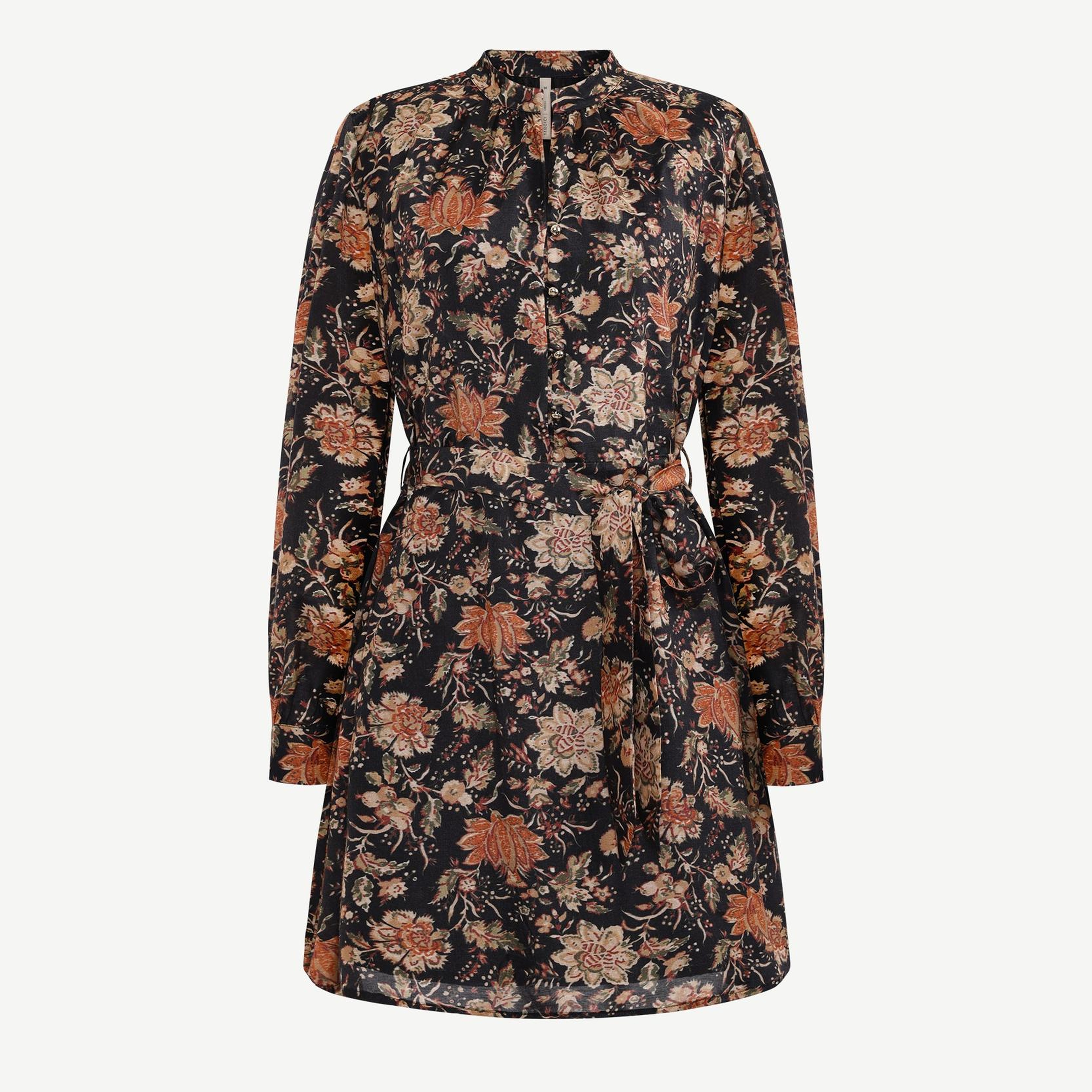 YARGICI Bol Hakim Yaka Uzun Kol Elbise