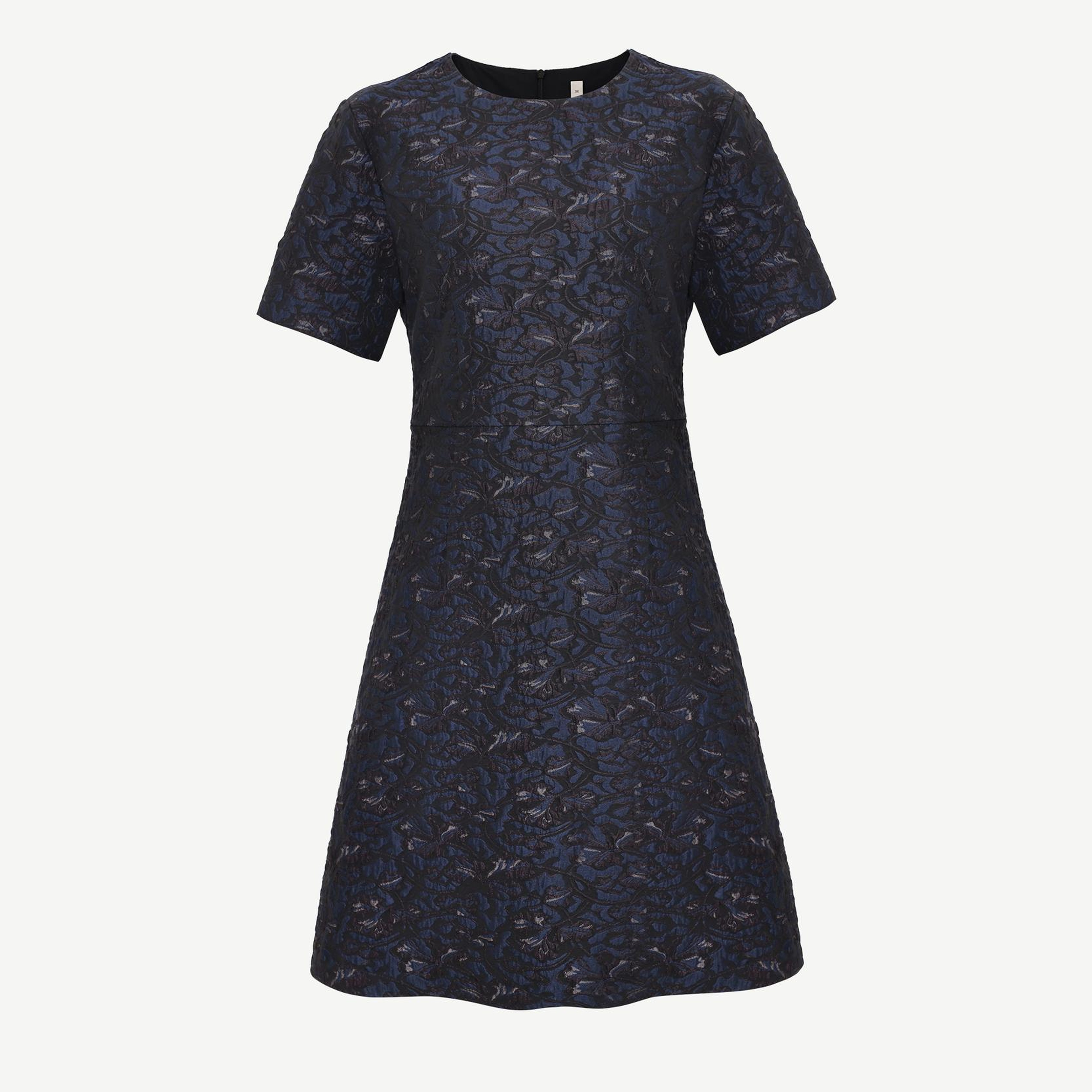 YARGICI A Form Bisiklet Yaka Kısa Kol Elbise