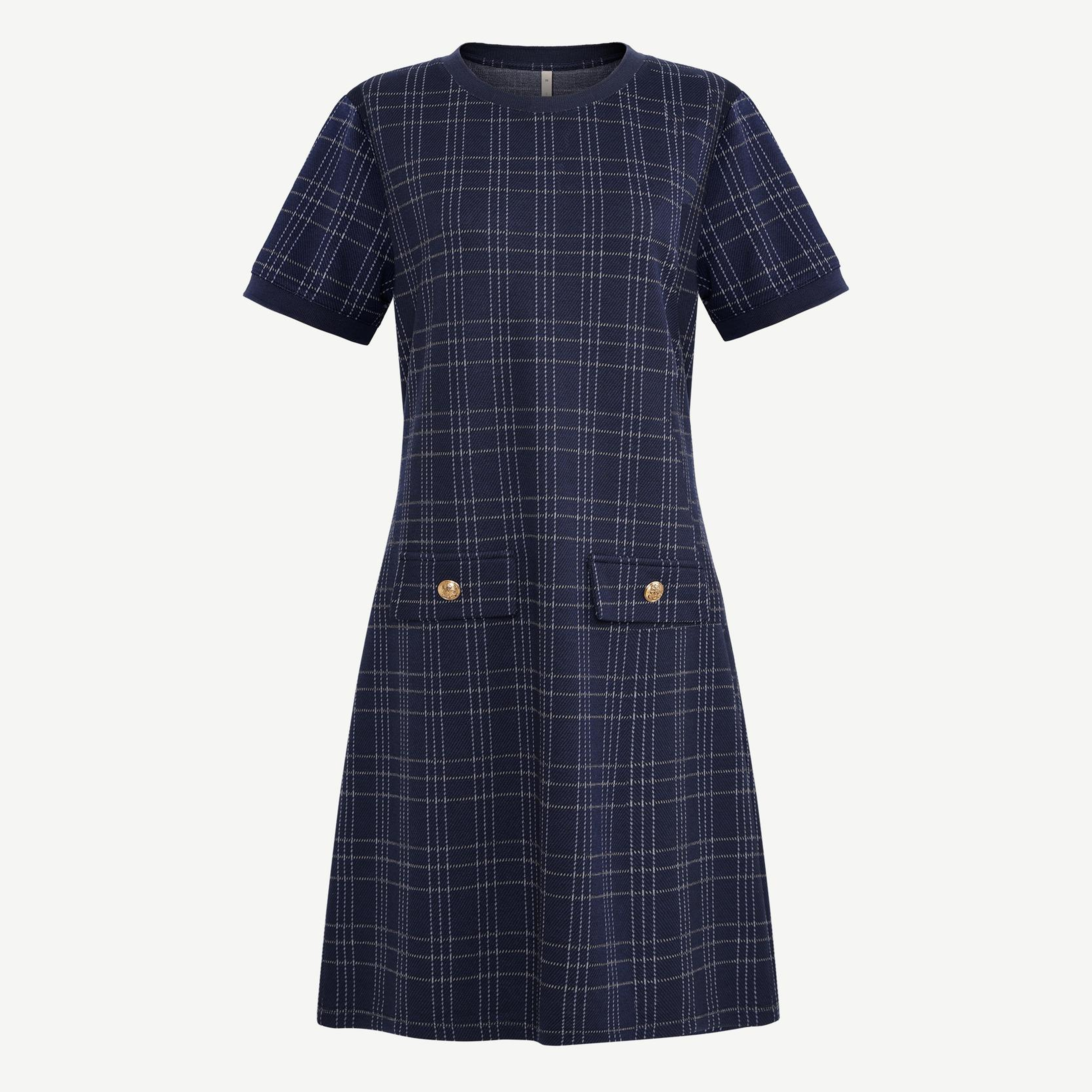 YARGICI Dar Bisiklet Yaka Kısa Kol Elbise