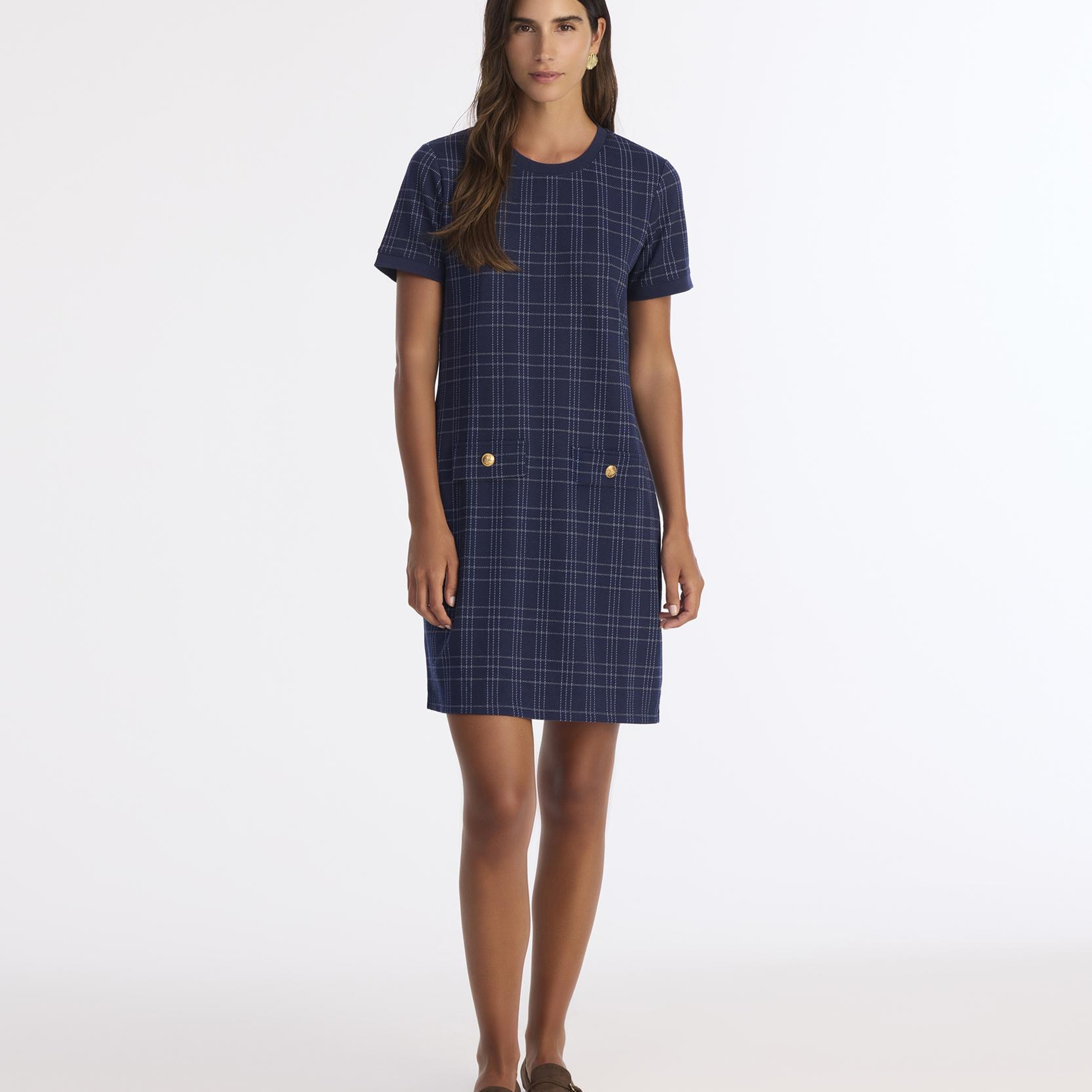 YARGICI Dar Bisiklet Yaka Kısa Kol Elbise