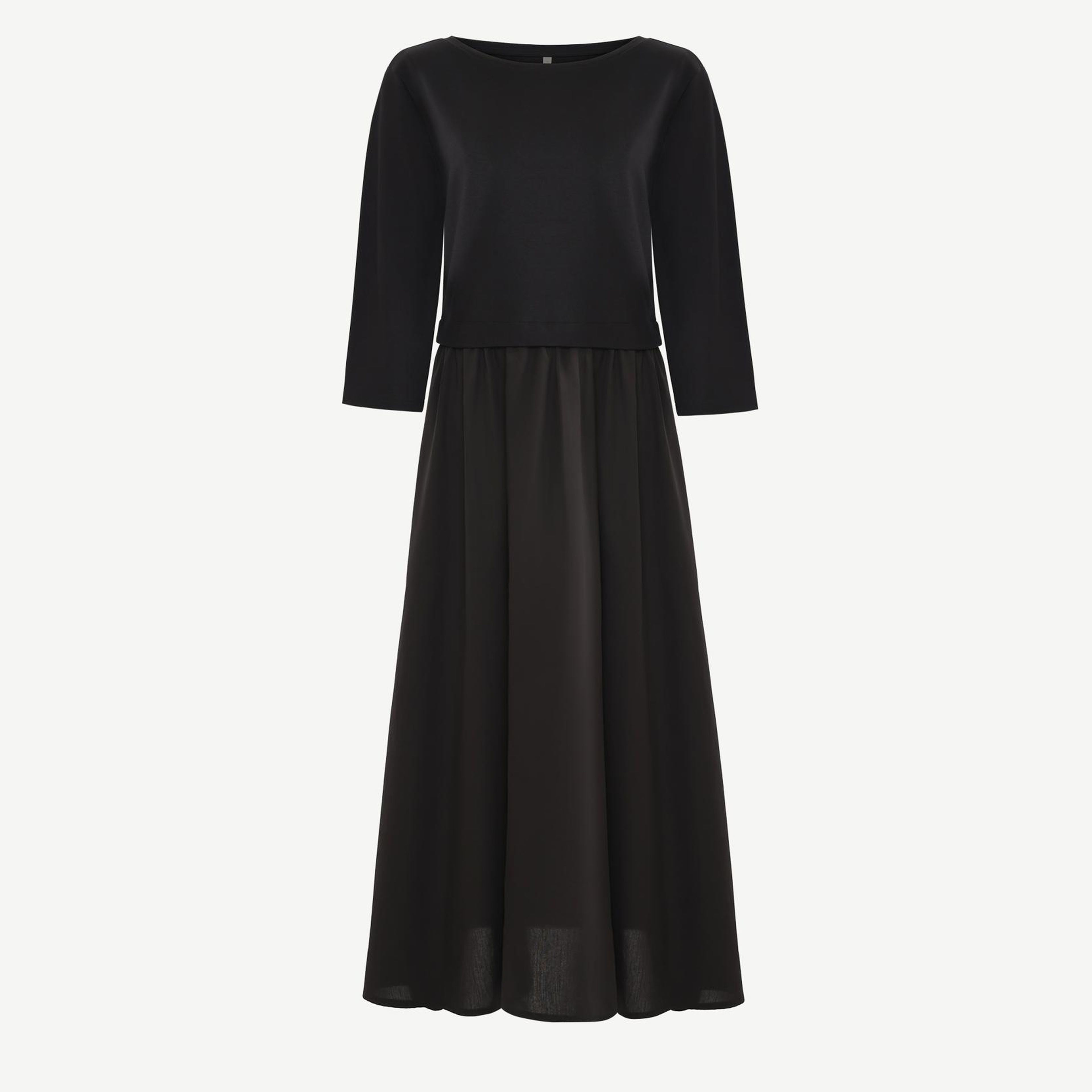 YARGICI Bol Bisiklet Yaka 3/4 Kol Elbise