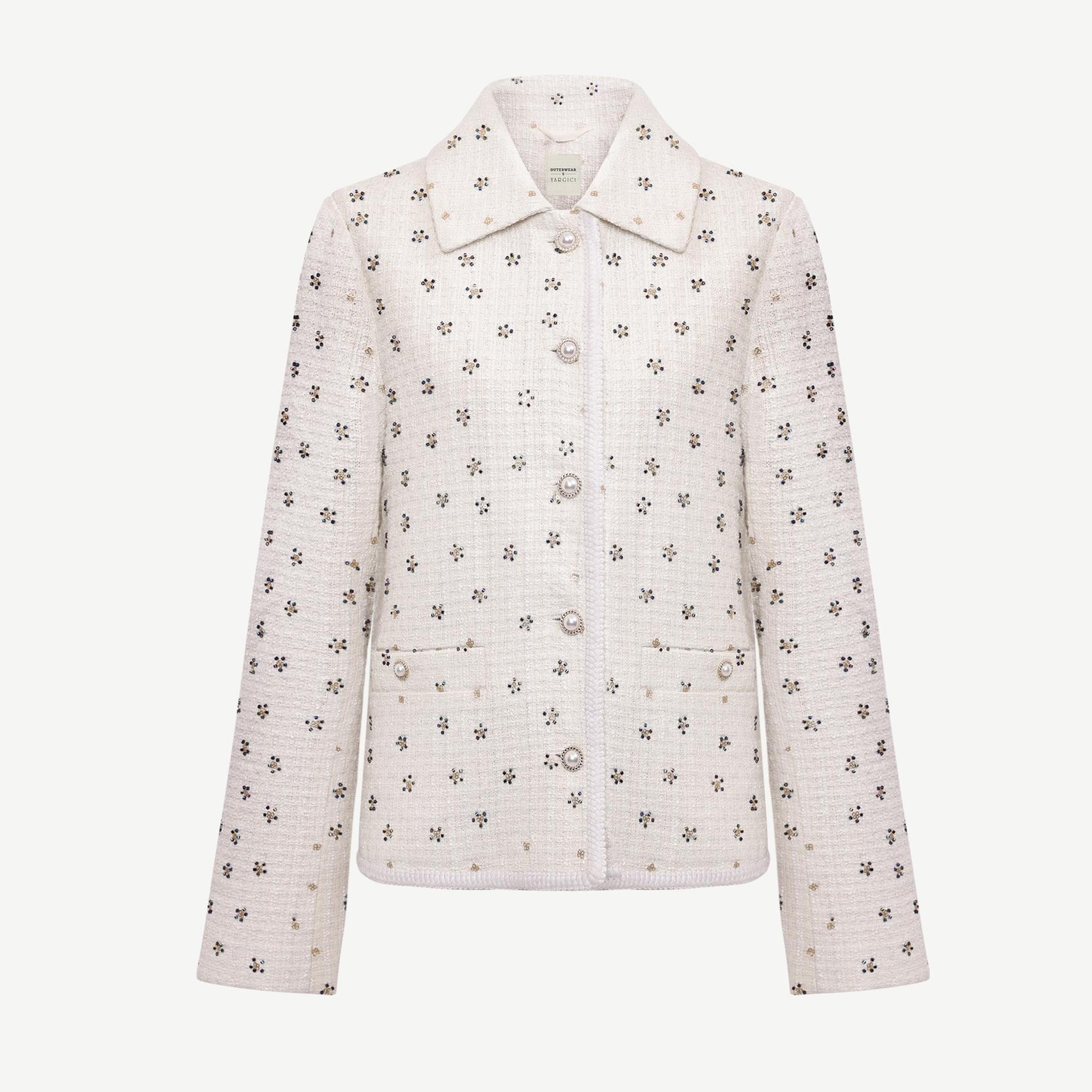 YARGICI Cropped Bisiklet Yaka Uzun Kol Ceket