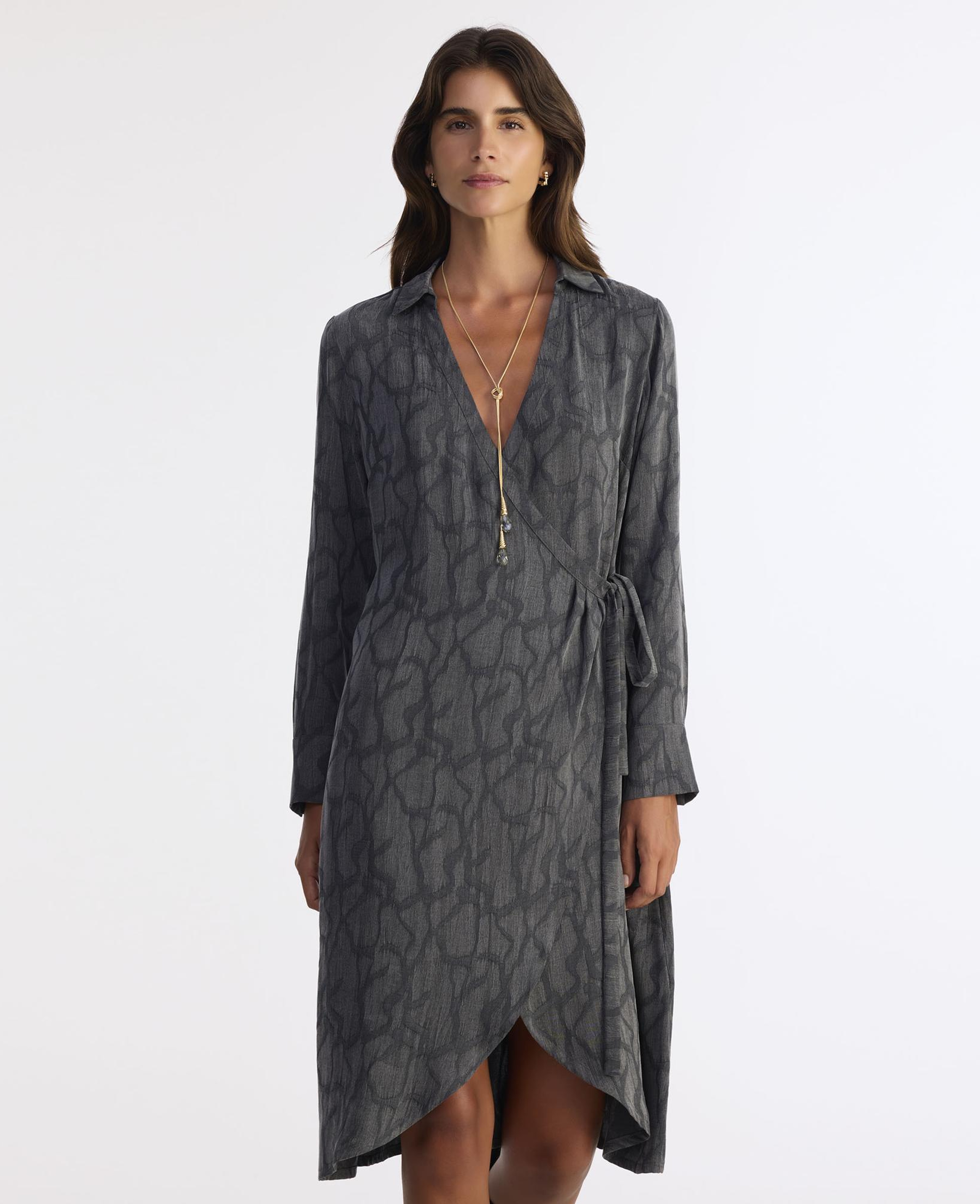 YARGICI Dar Gömlek Yaka Uzun Kol Elbise