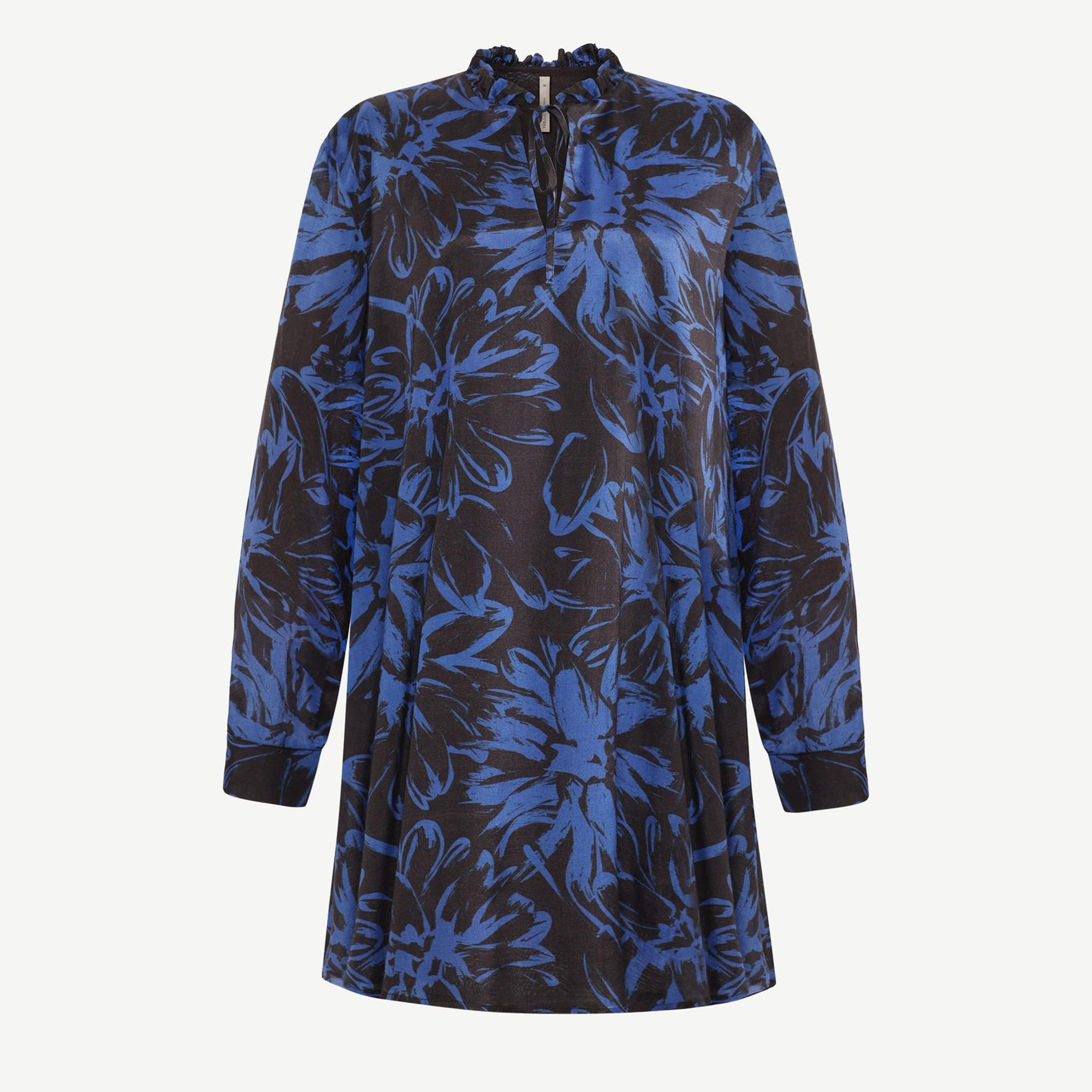 YARGICI Bol Boyundan Bağlamalı Uzun Kol Elbise