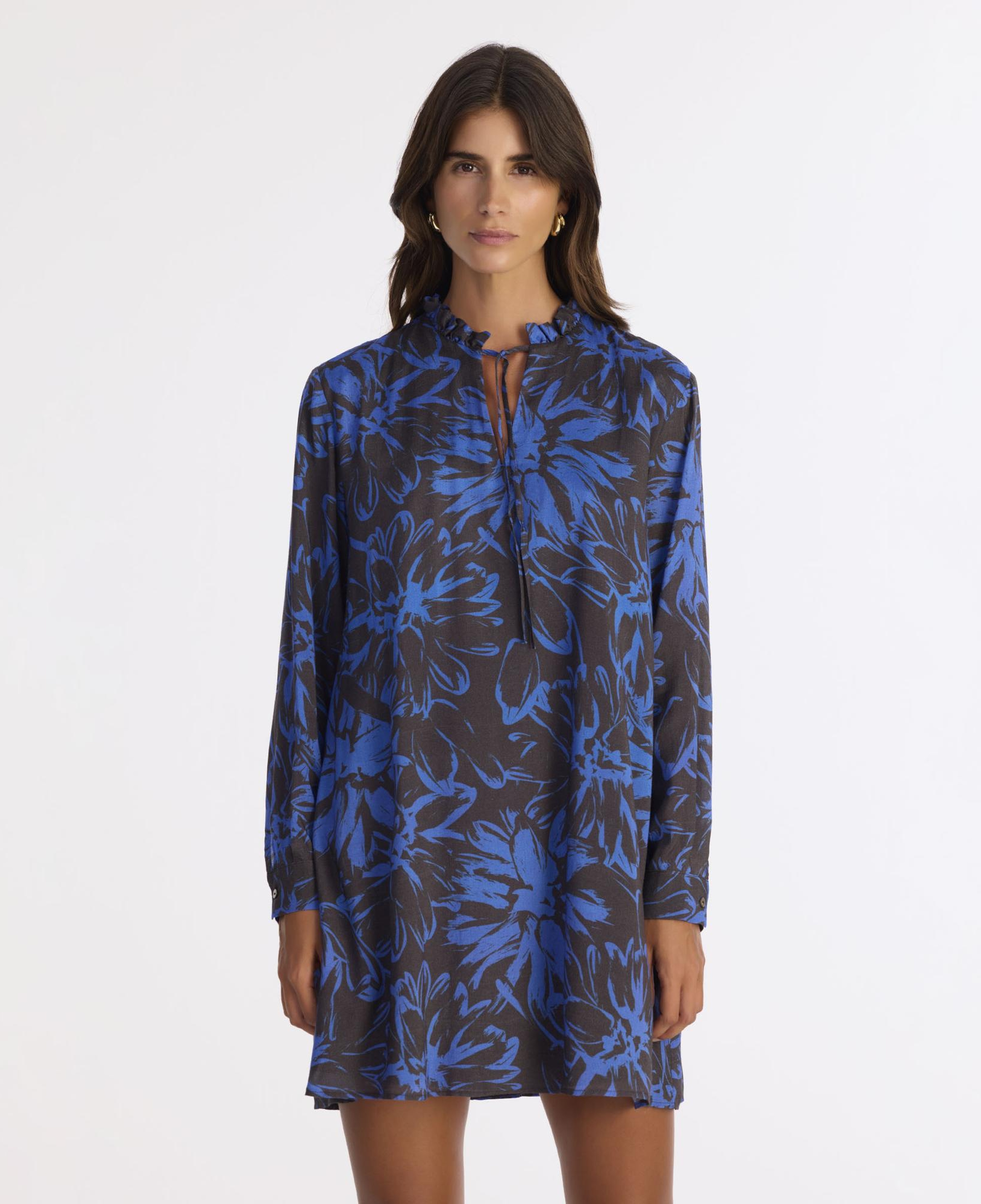 YARGICI Bol Boyundan Bağlamalı Uzun Kol Elbise