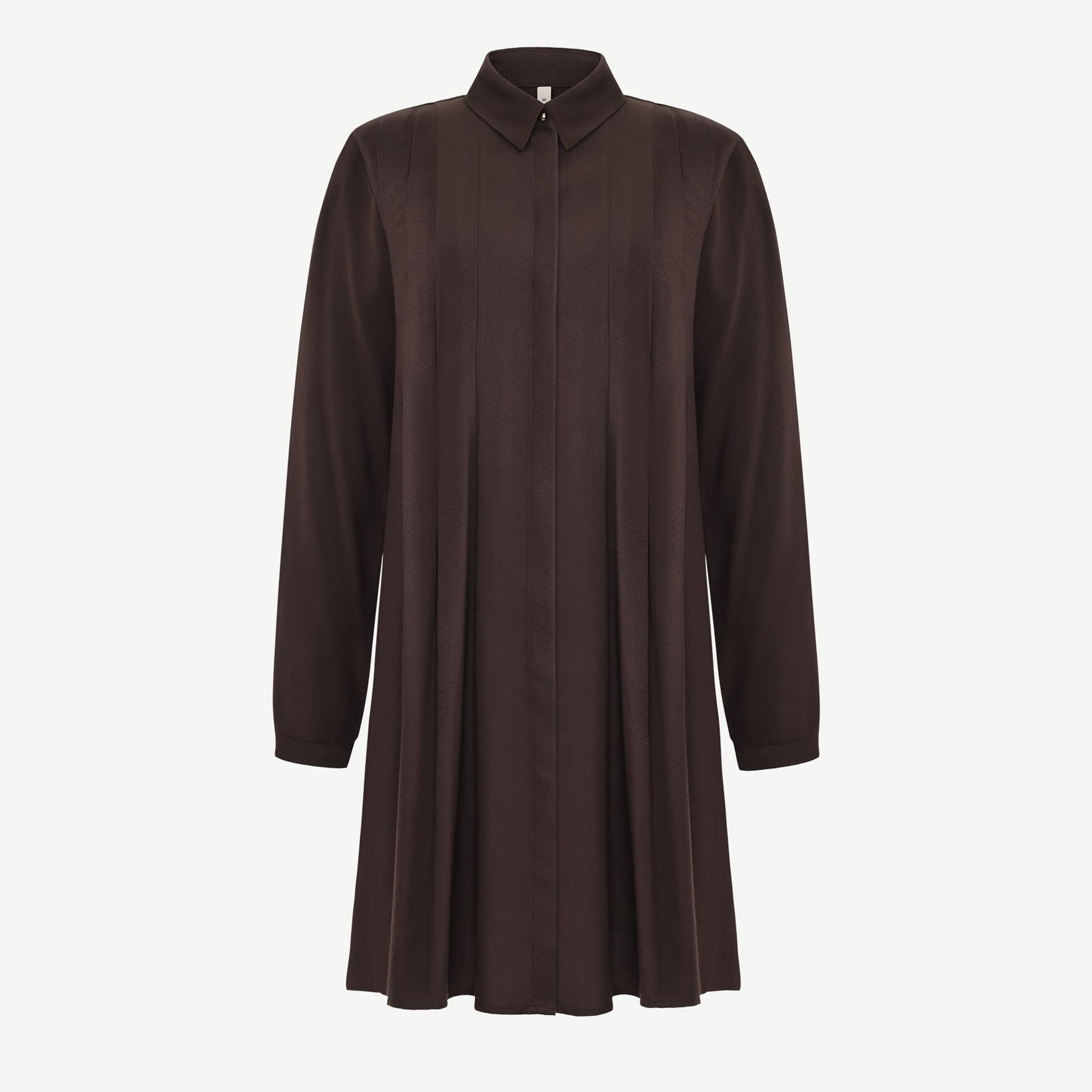 YARGICI Bol Gömlek Yaka Uzun Kol Elbise