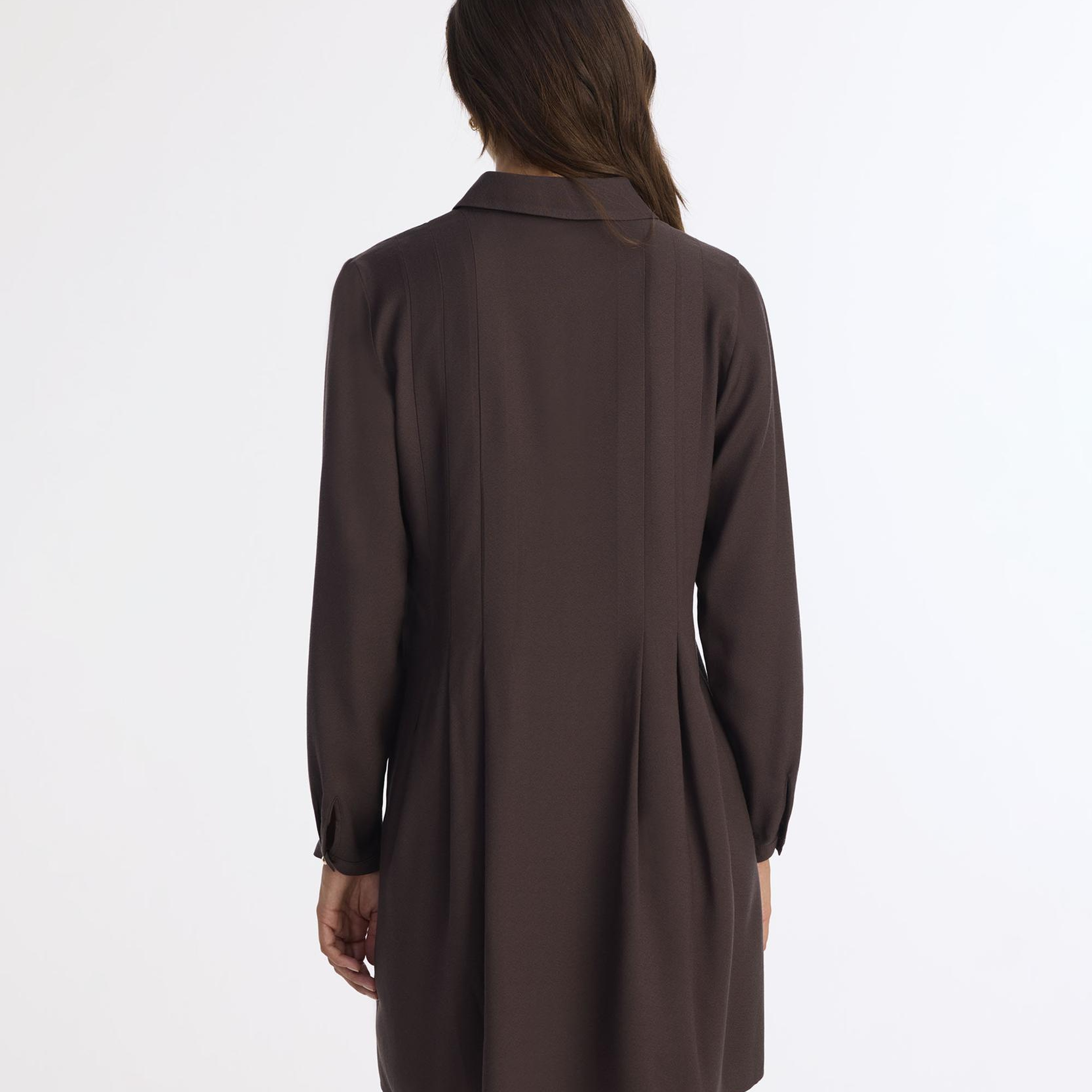 YARGICI Bol Gömlek Yaka Uzun Kol Elbise