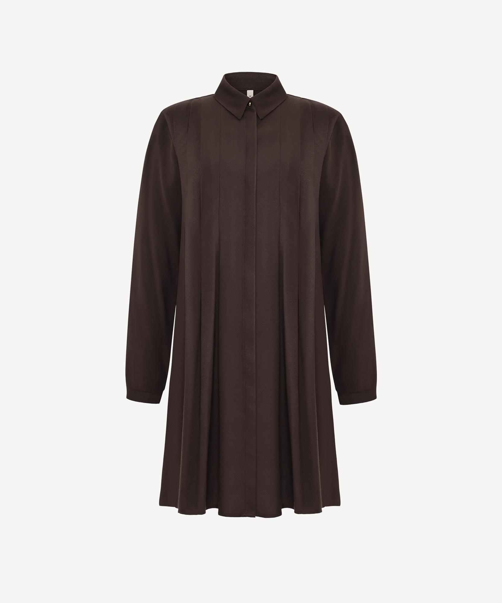 YARGICI Bol Gömlek Yaka Uzun Kol Elbise