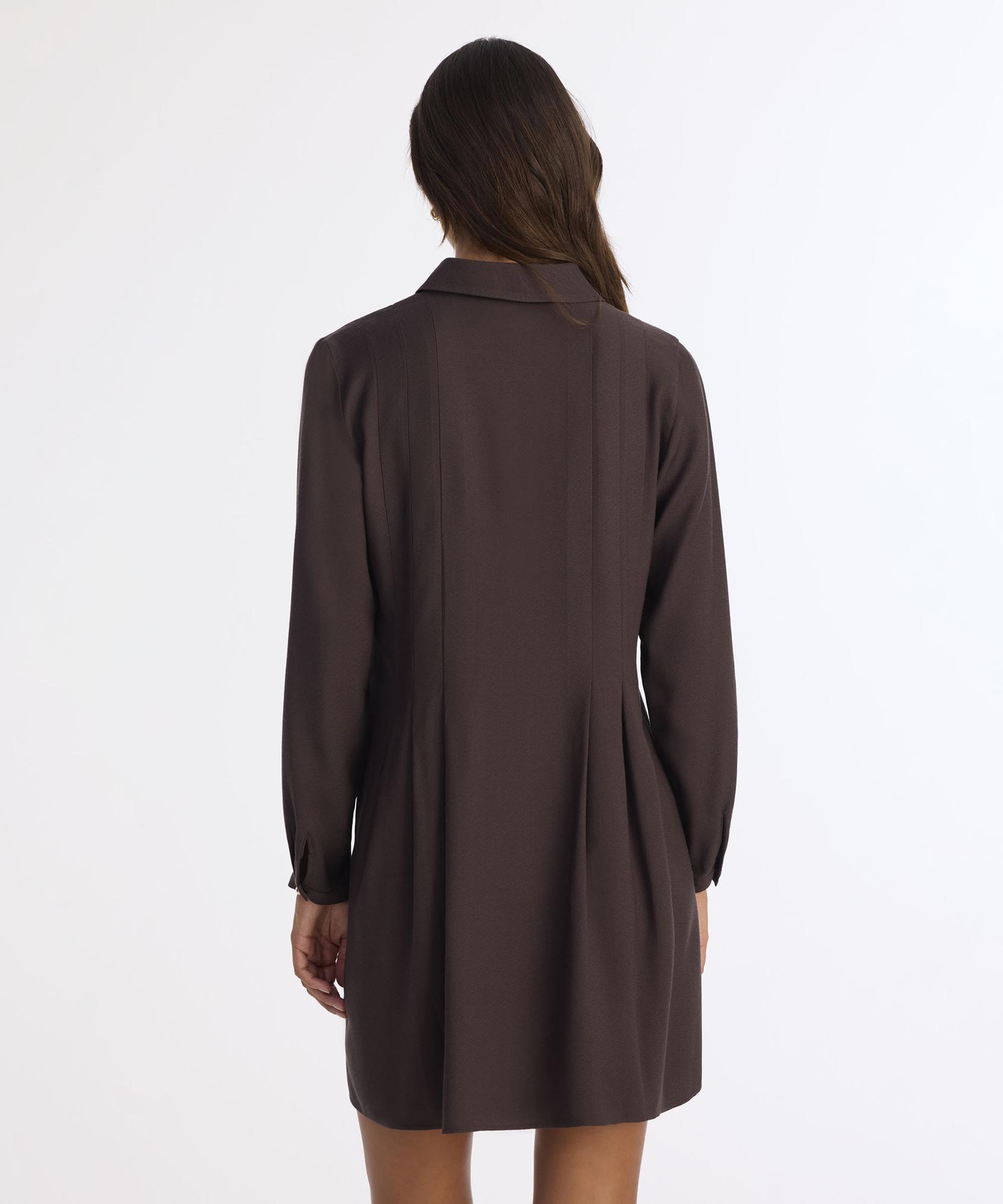 YARGICI Bol Gömlek Yaka Uzun Kol Elbise