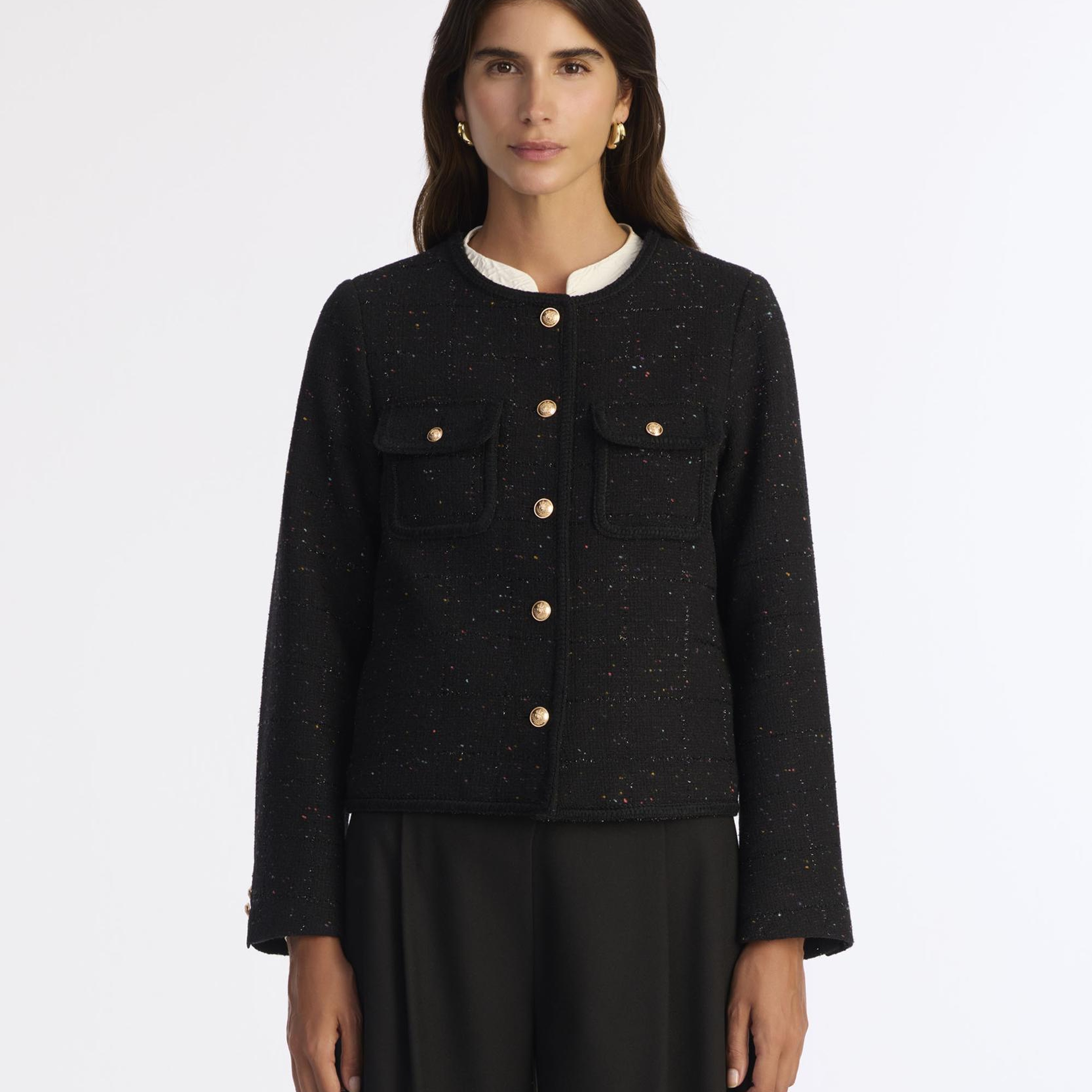 YARGICI Cropped Bisiklet Yaka Uzun Kol Ceket