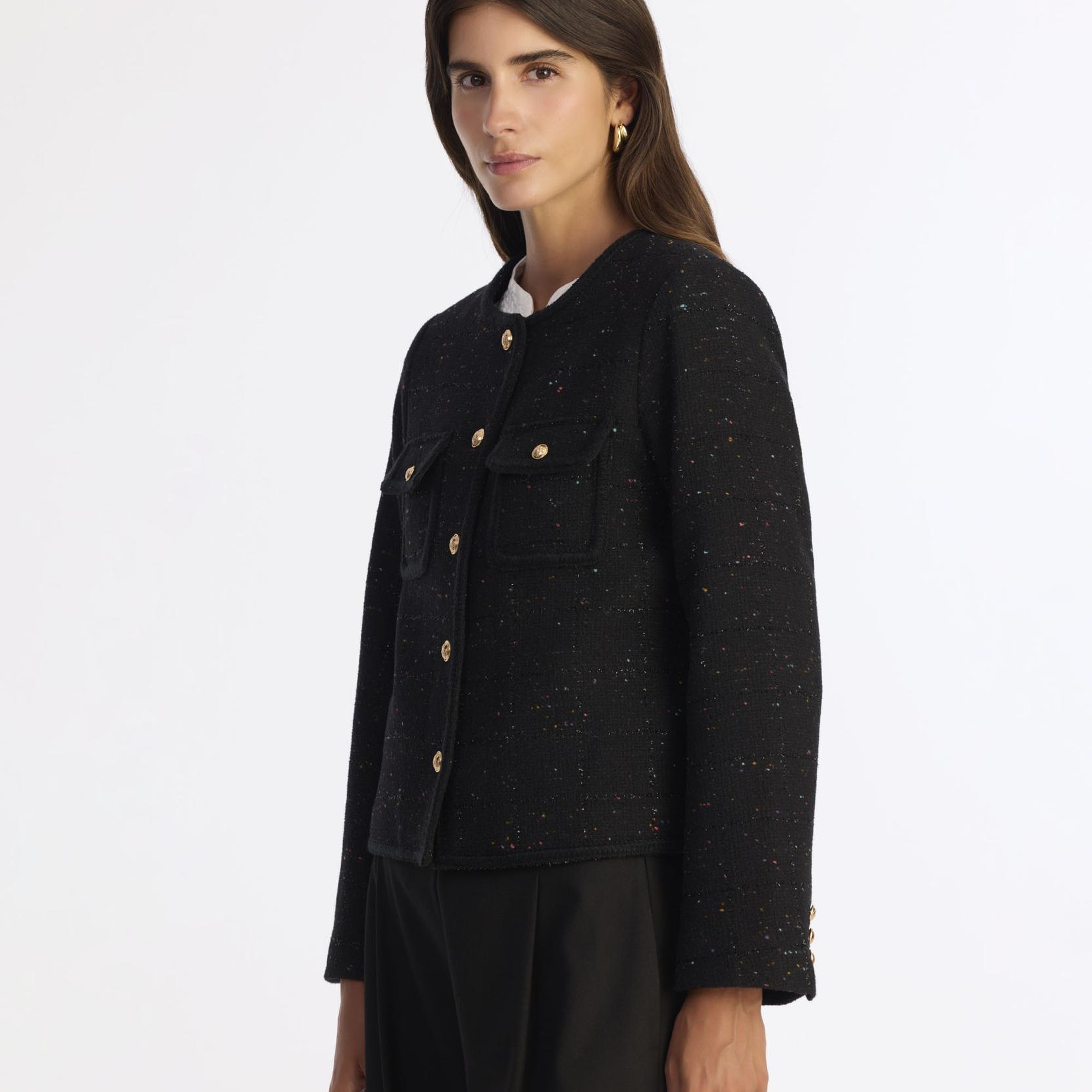 YARGICI Cropped Bisiklet Yaka Uzun Kol Ceket