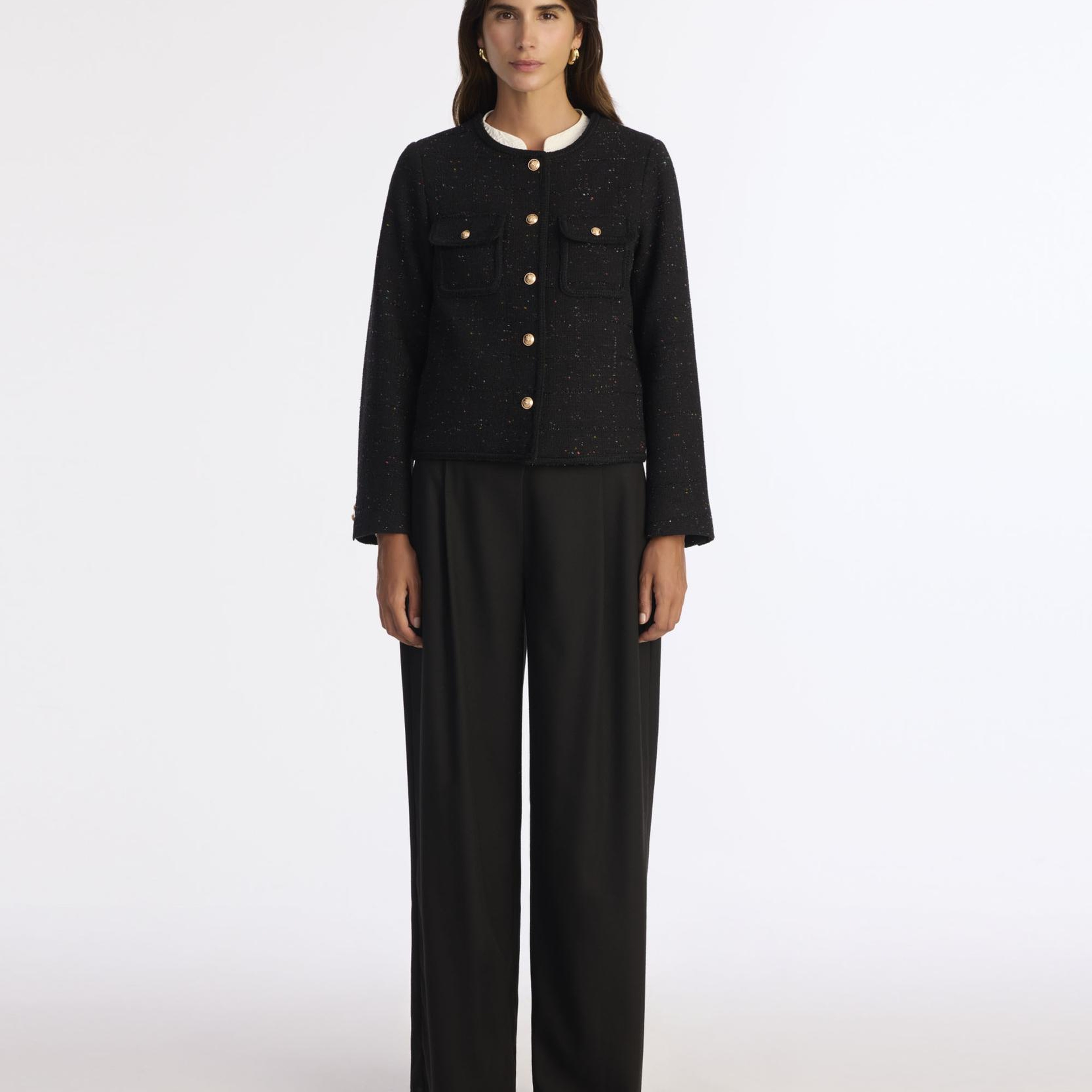 YARGICI Cropped Bisiklet Yaka Uzun Kol Ceket