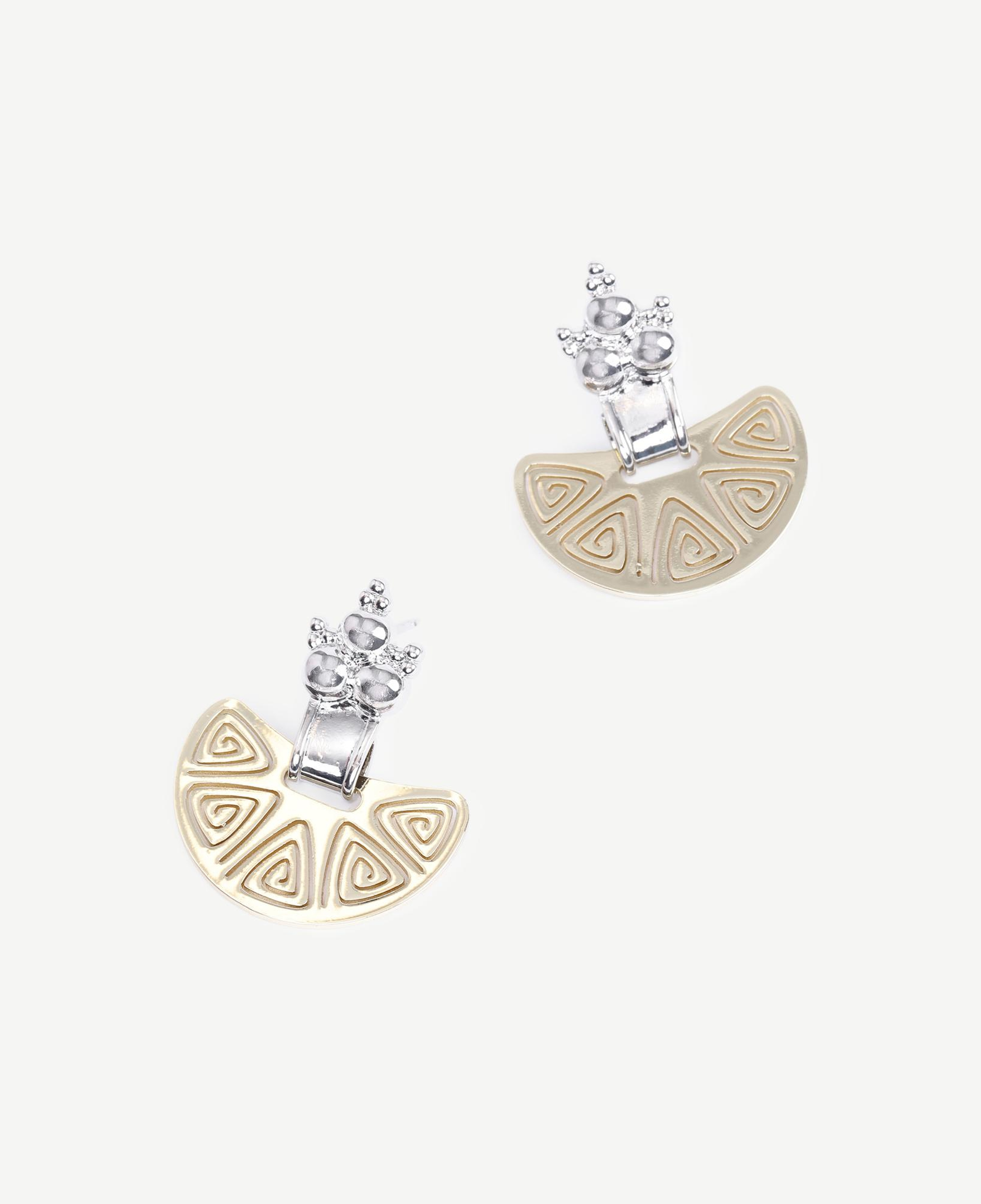 YARGICI Gold Ve Gümüş Detaylı Küpe