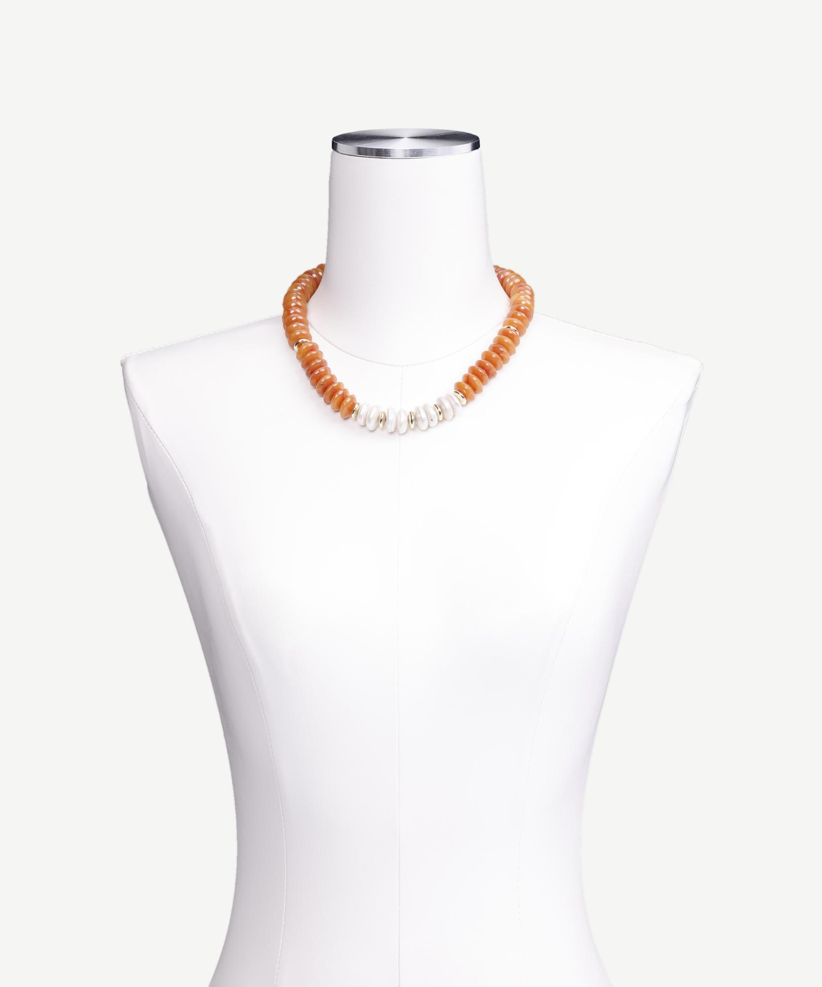 YARGICI İnci Detaylı Reçine Kolye