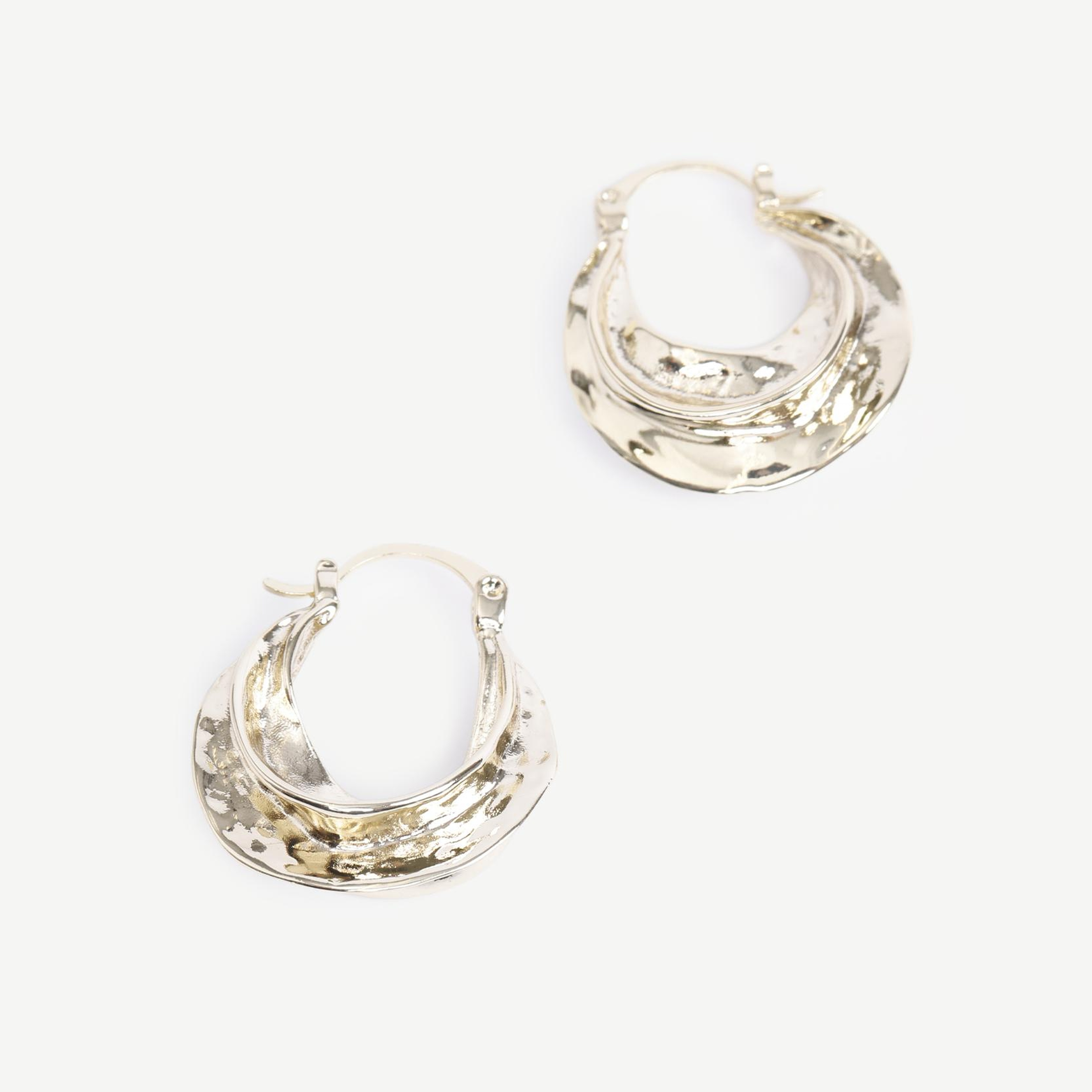 YARGICI Asimetrik Formlu Gold Küpe