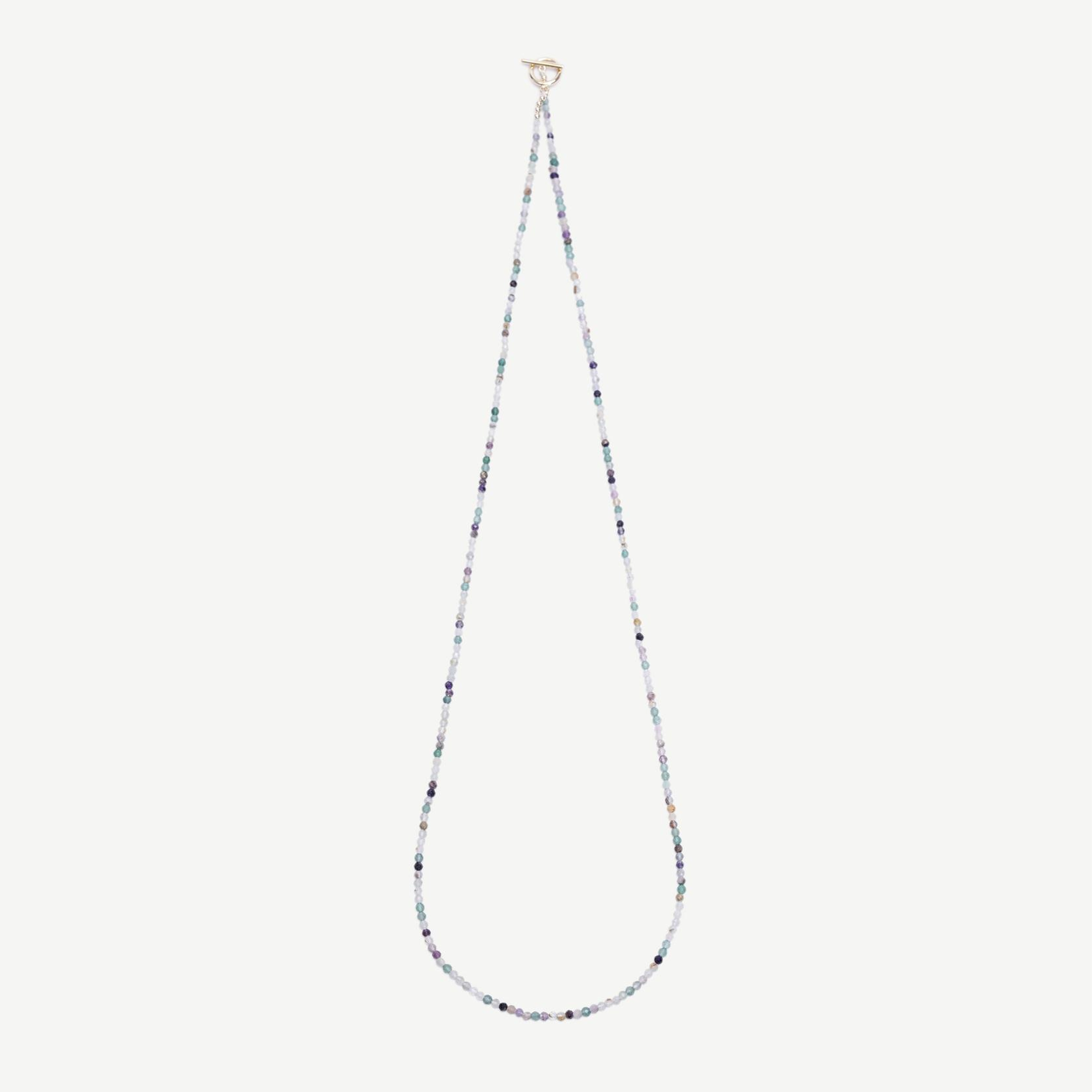 YARGICI Kapama Detaylı Uzun Doğal Taş Kolye