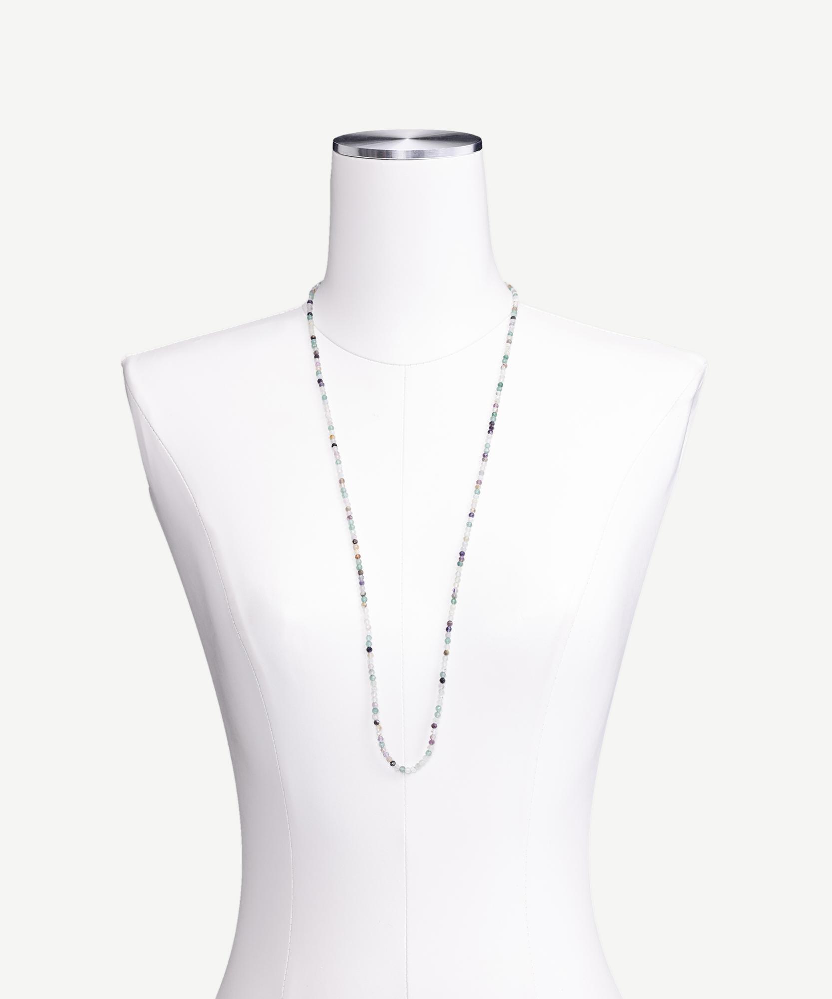 YARGICI Kapama Detaylı Uzun Doğal Taş Kolye