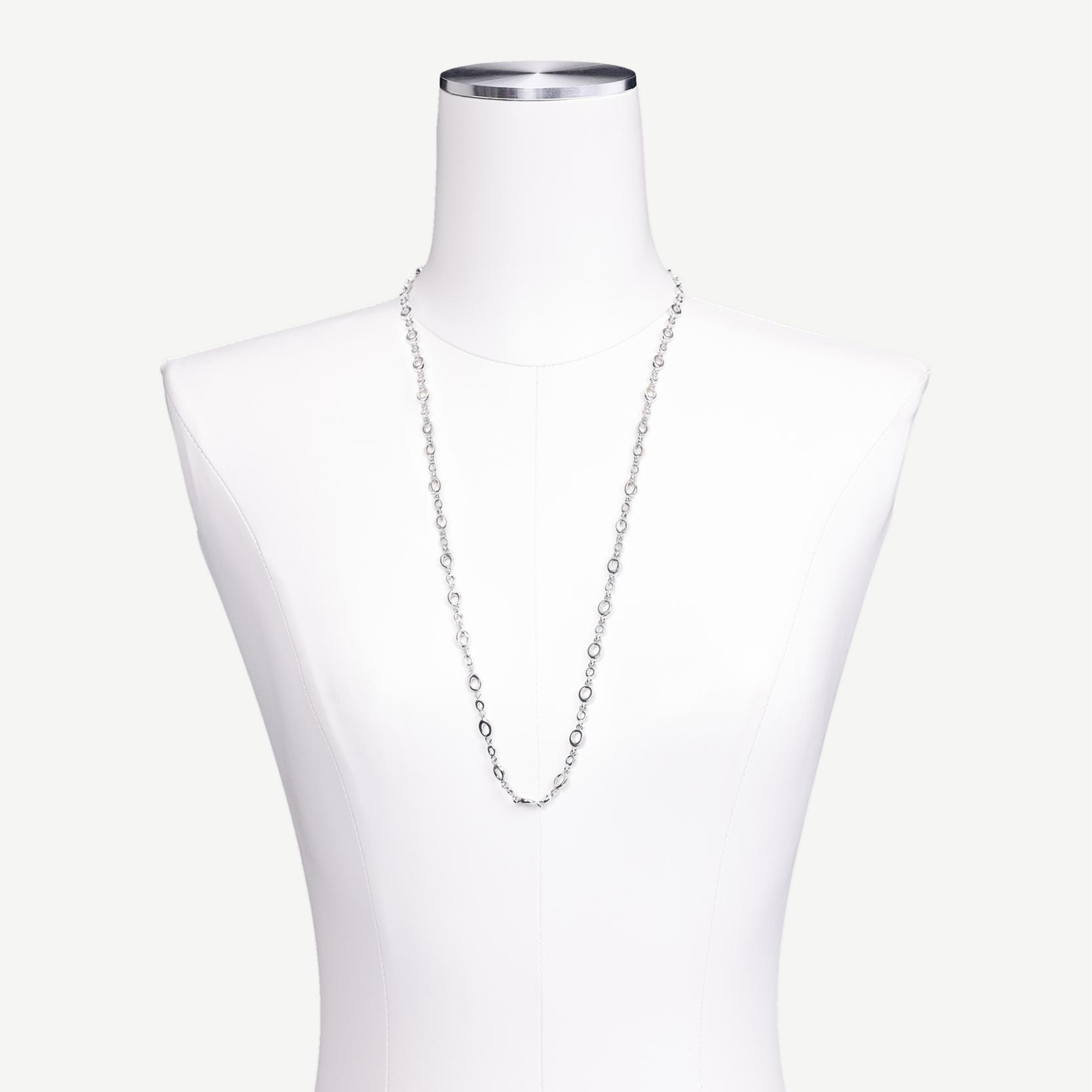 YARGICI Uzun Silver Zincir Kolye