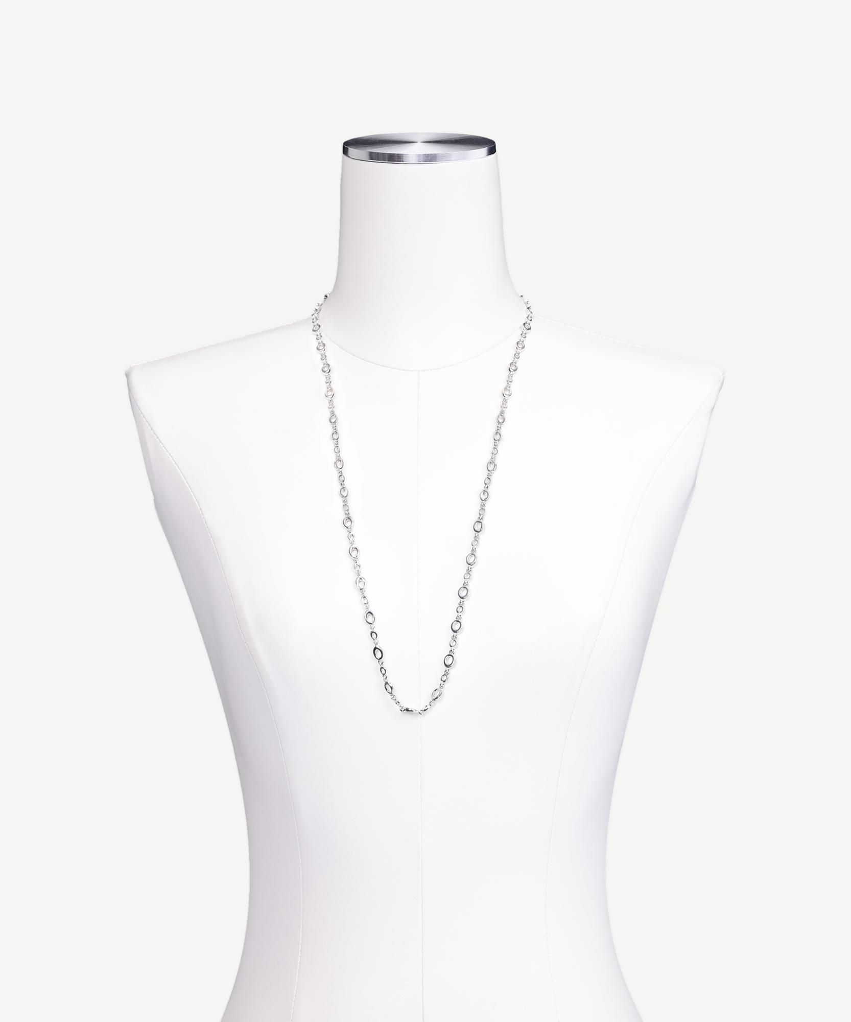 YARGICI Uzun Silver Zincir Kolye