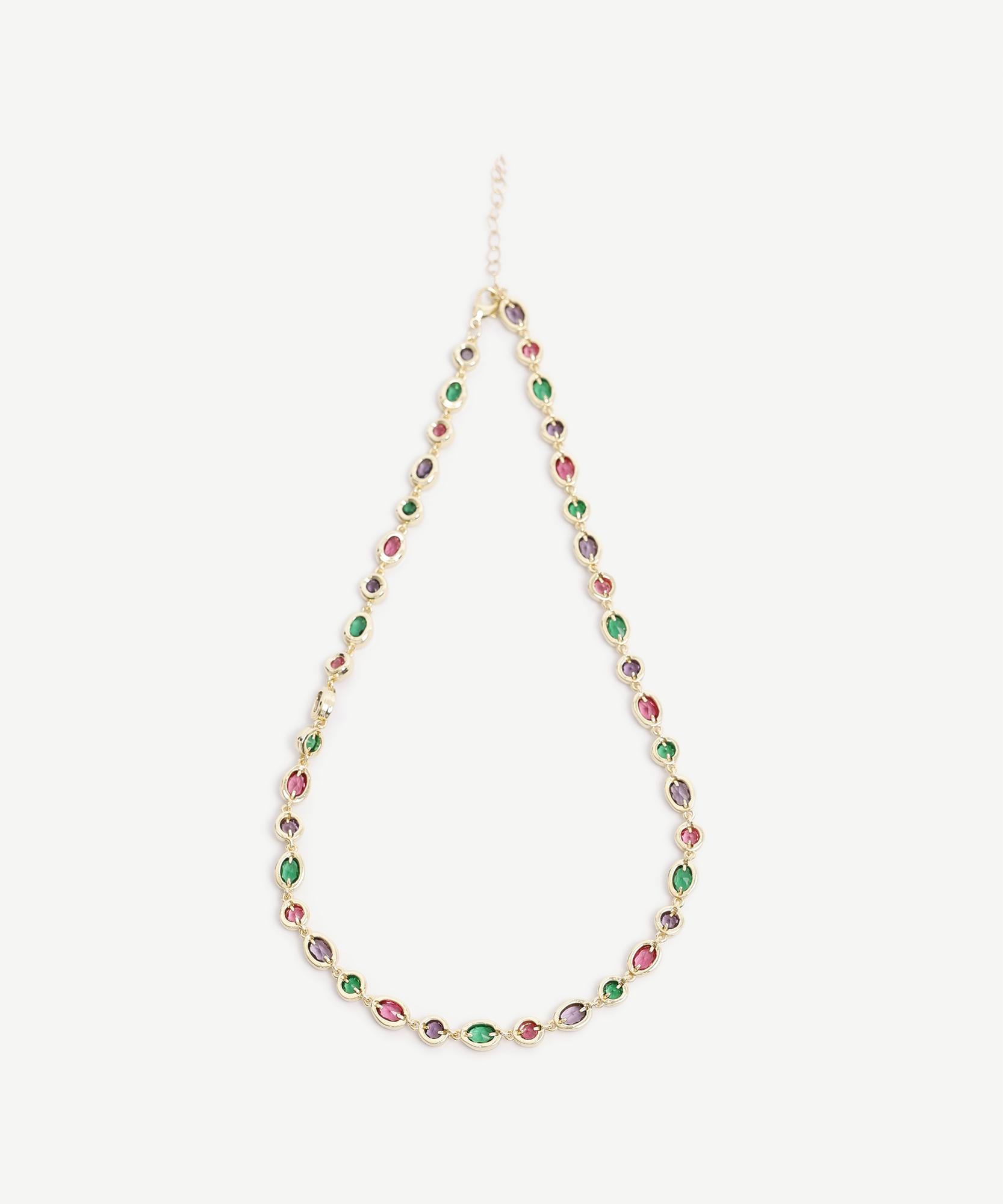 YARGICI Cam Taş Detaylı Kolye