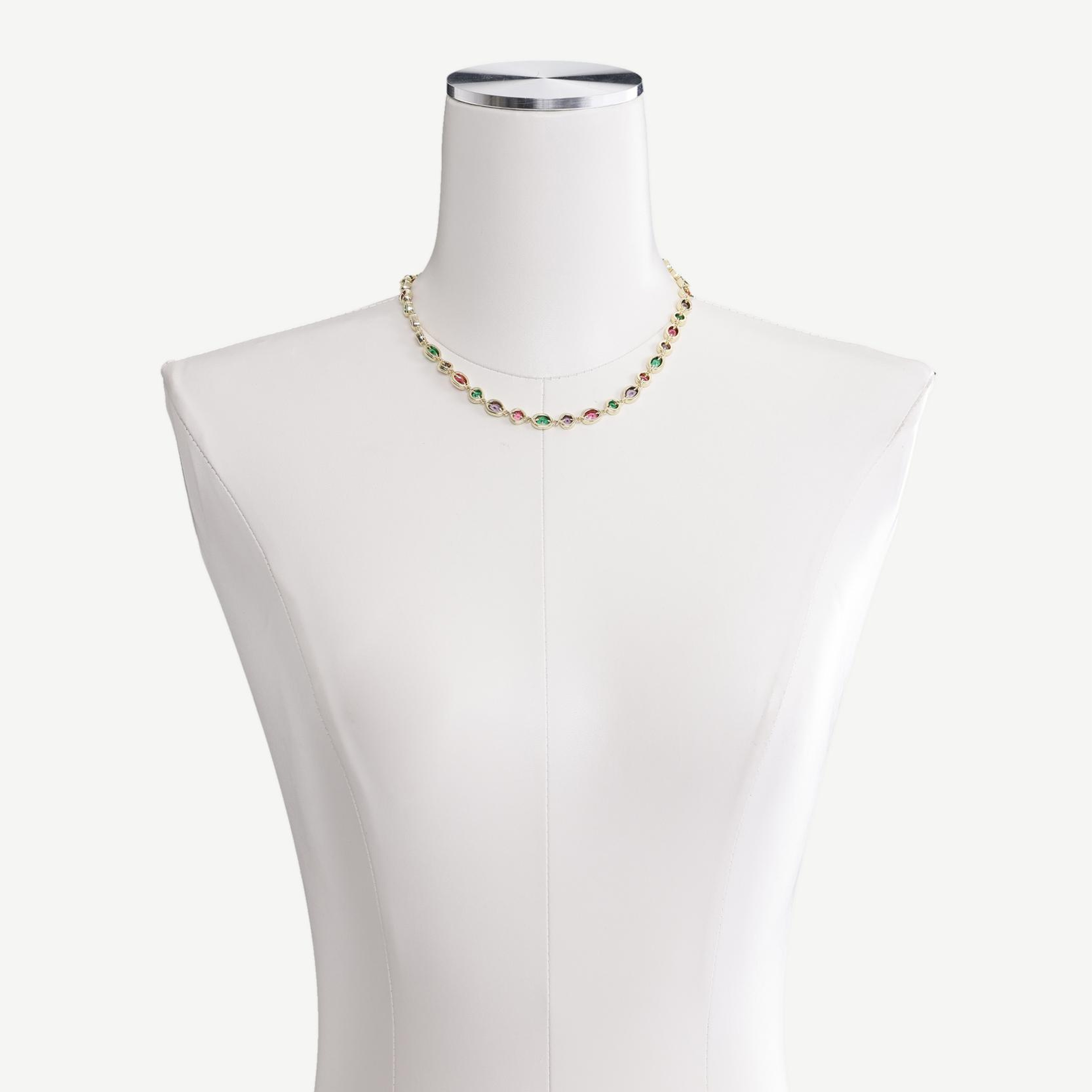 YARGICI Cam Taş Detaylı Kolye