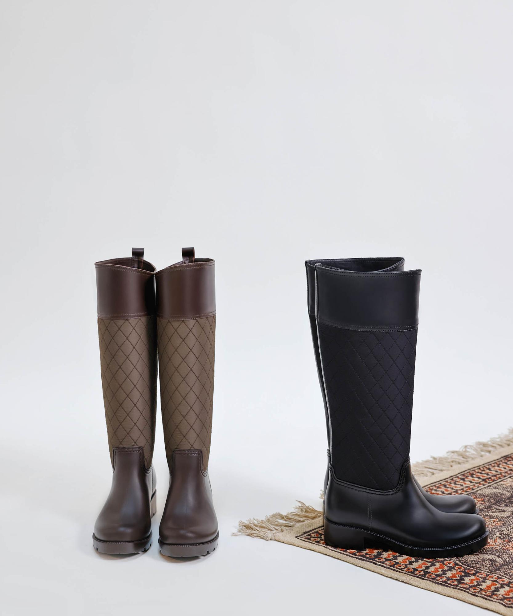 YARGICI Kapitone Detaylı Yağmur Çizmesi