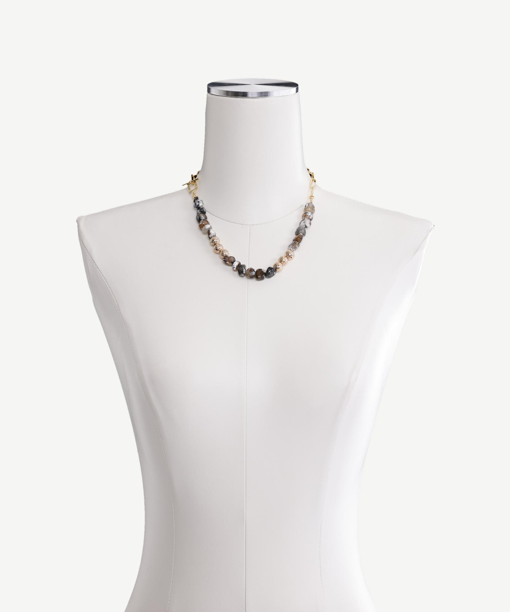 YARGICI Akik İçerikli Kolye