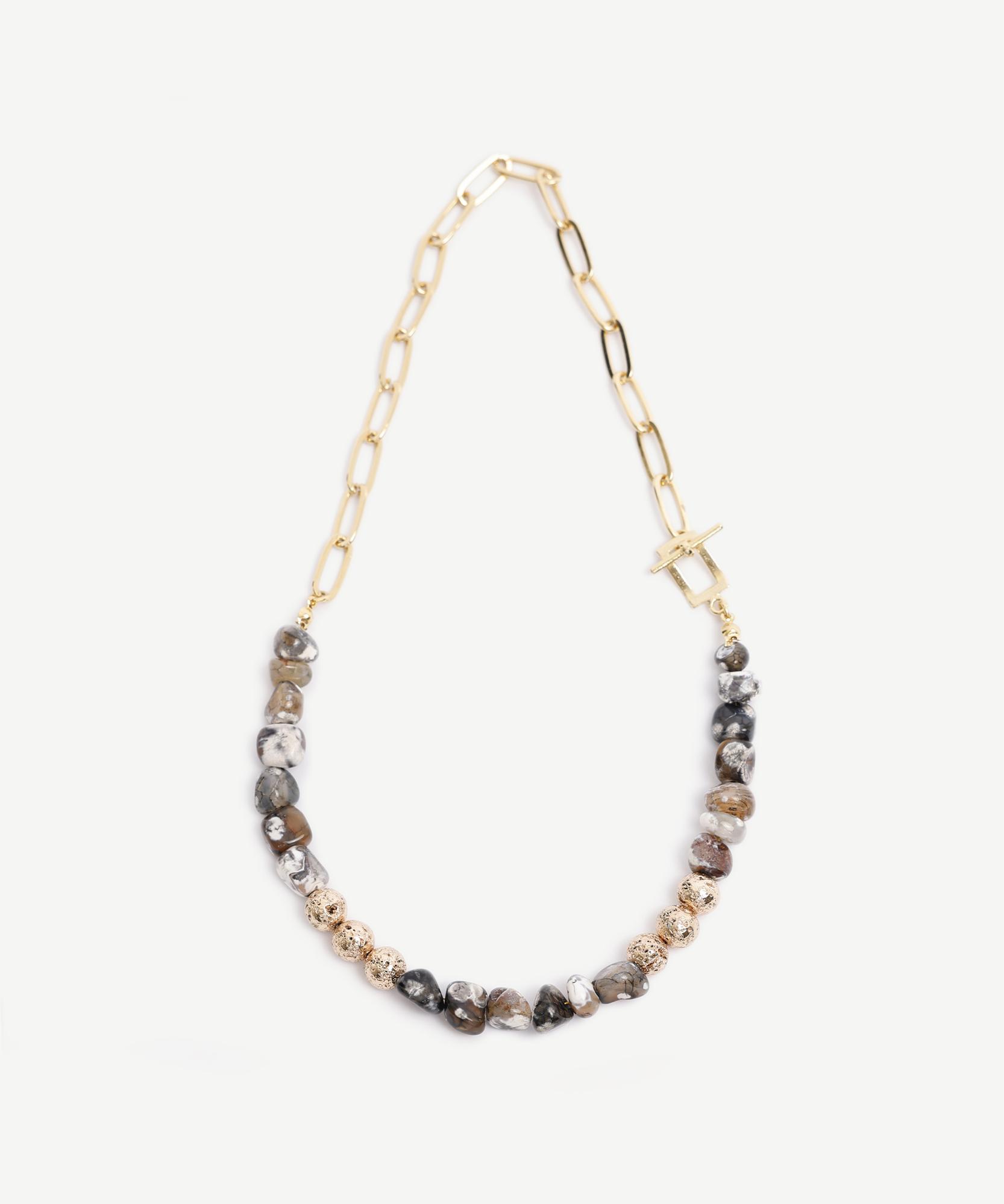 YARGICI Akik İçerikli Kolye