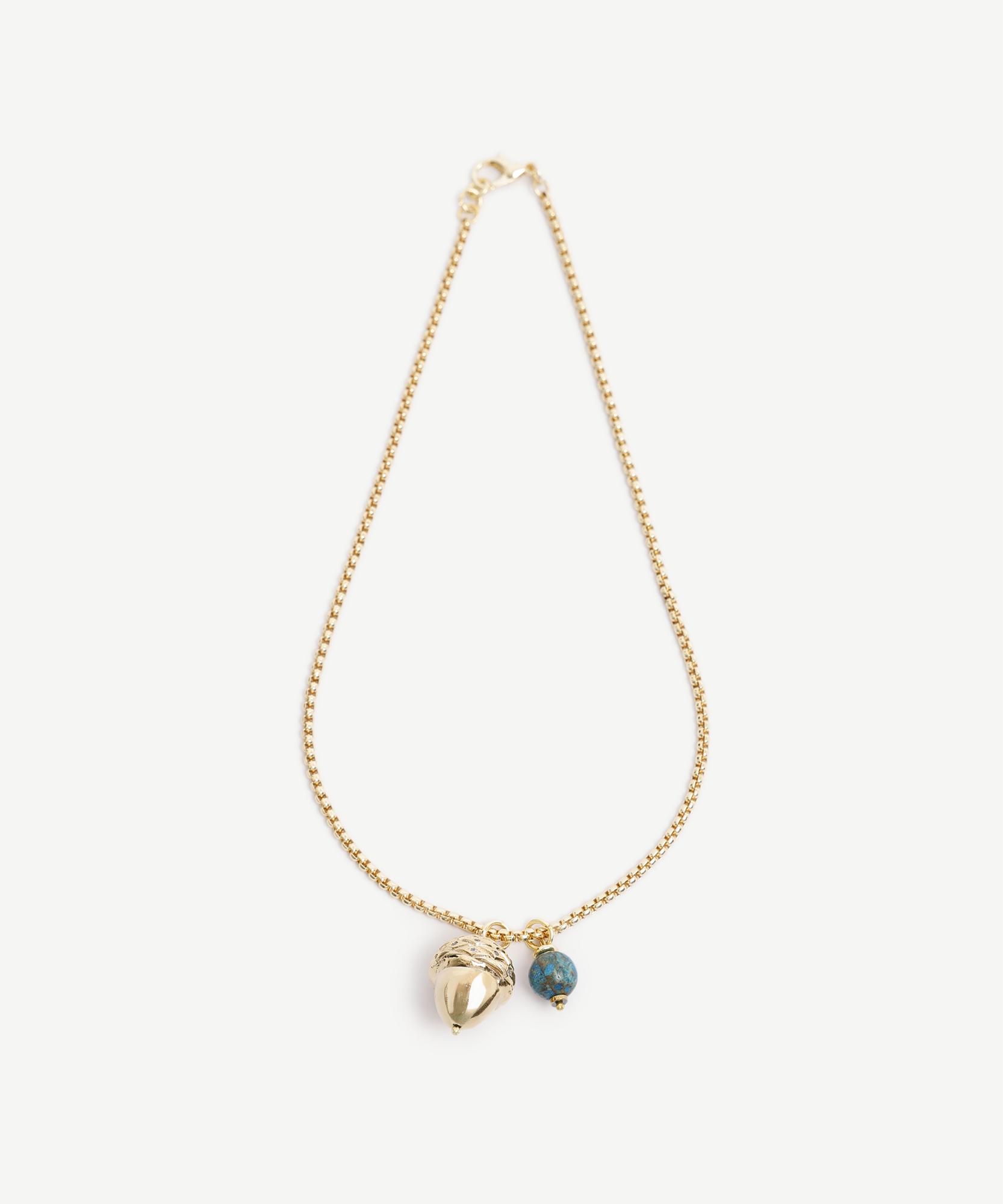 YARGICI Turkuaz Ve Charm Detaylı Kolye