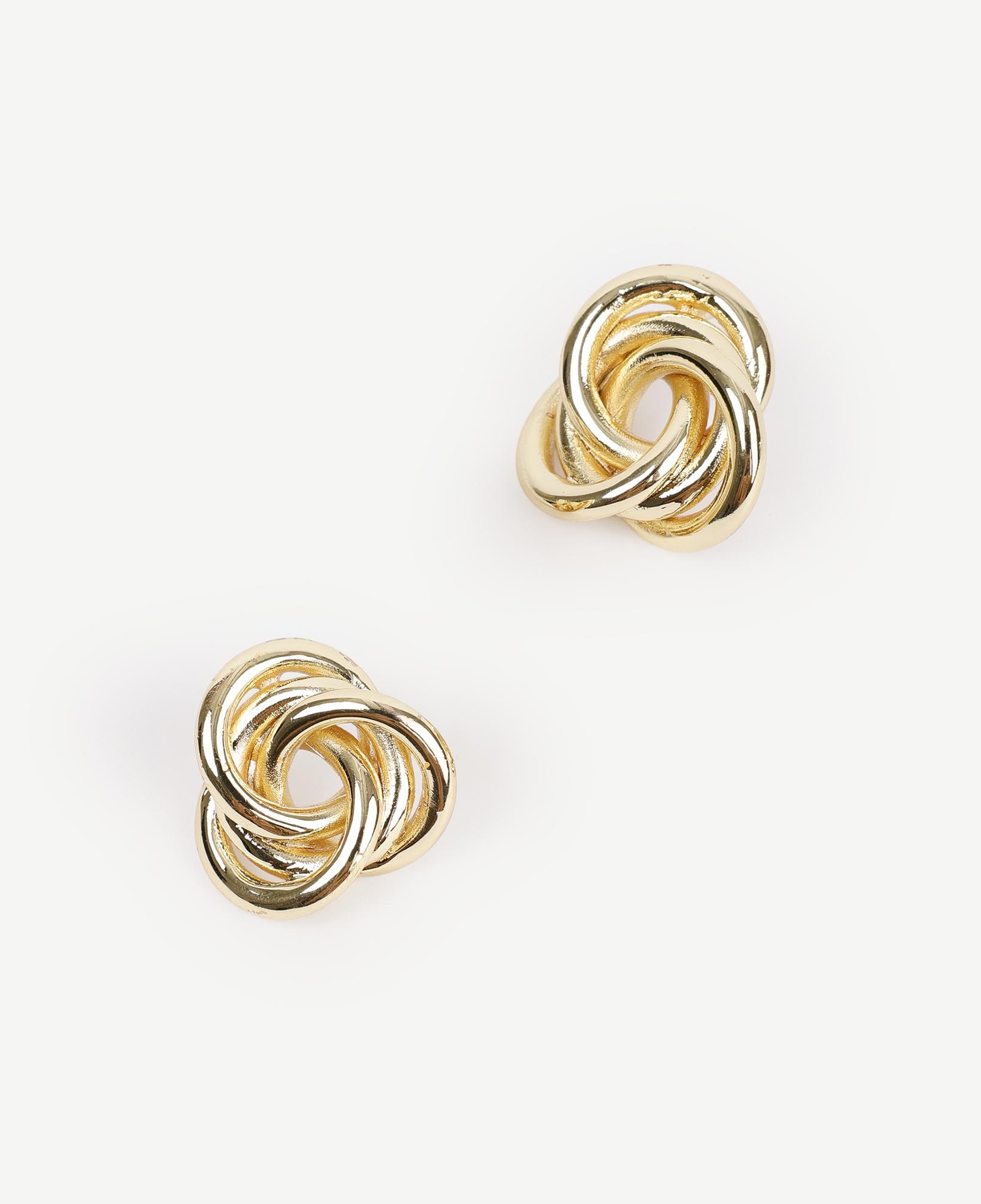 YARGICI Burgu Detaylı Gold Küpe