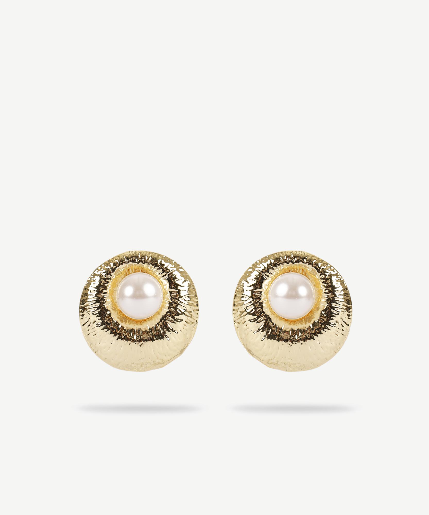 YARGICI İnci Detaylı Gold Küpe