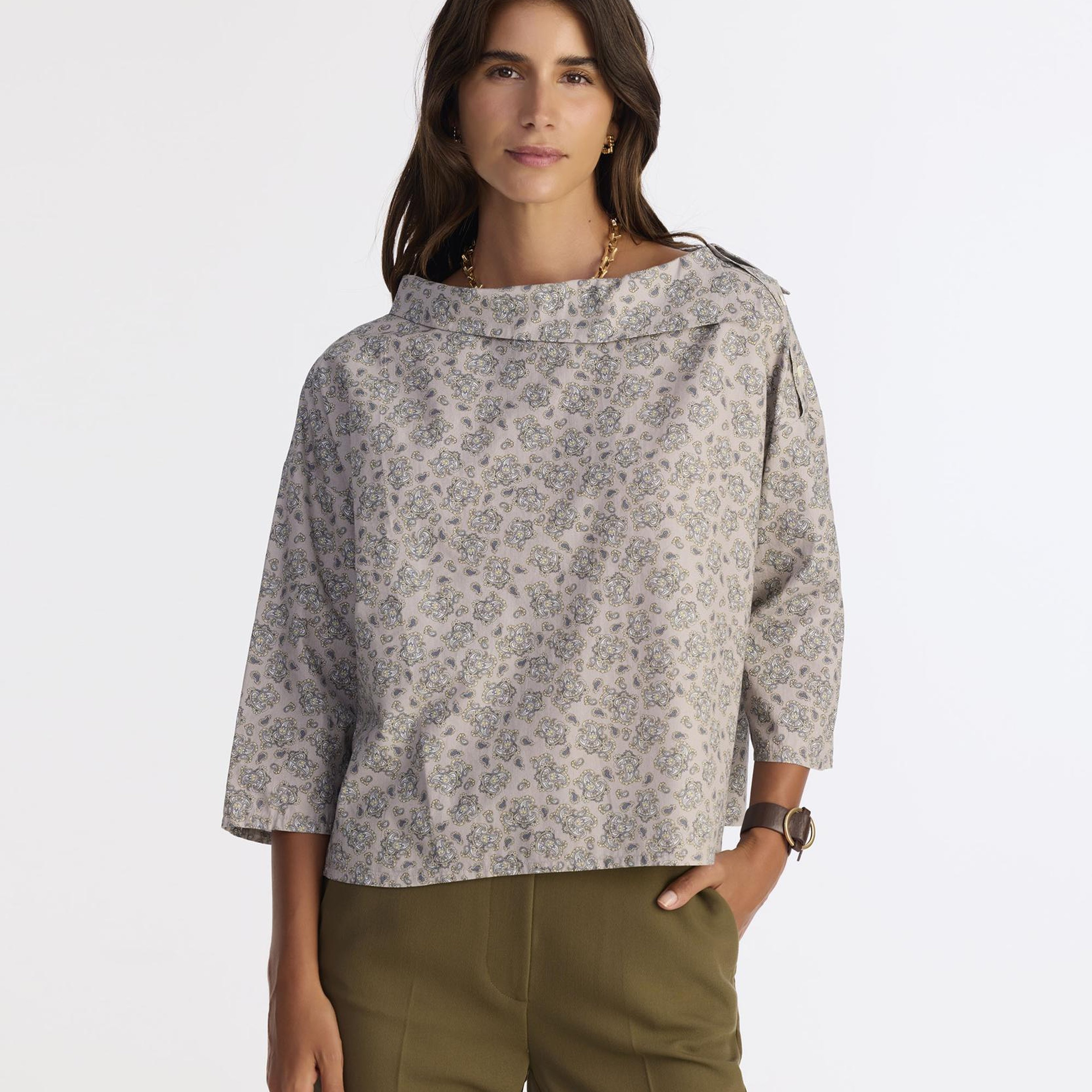 YARGICI Regular Kayık Yaka Uzun Kol Bluz