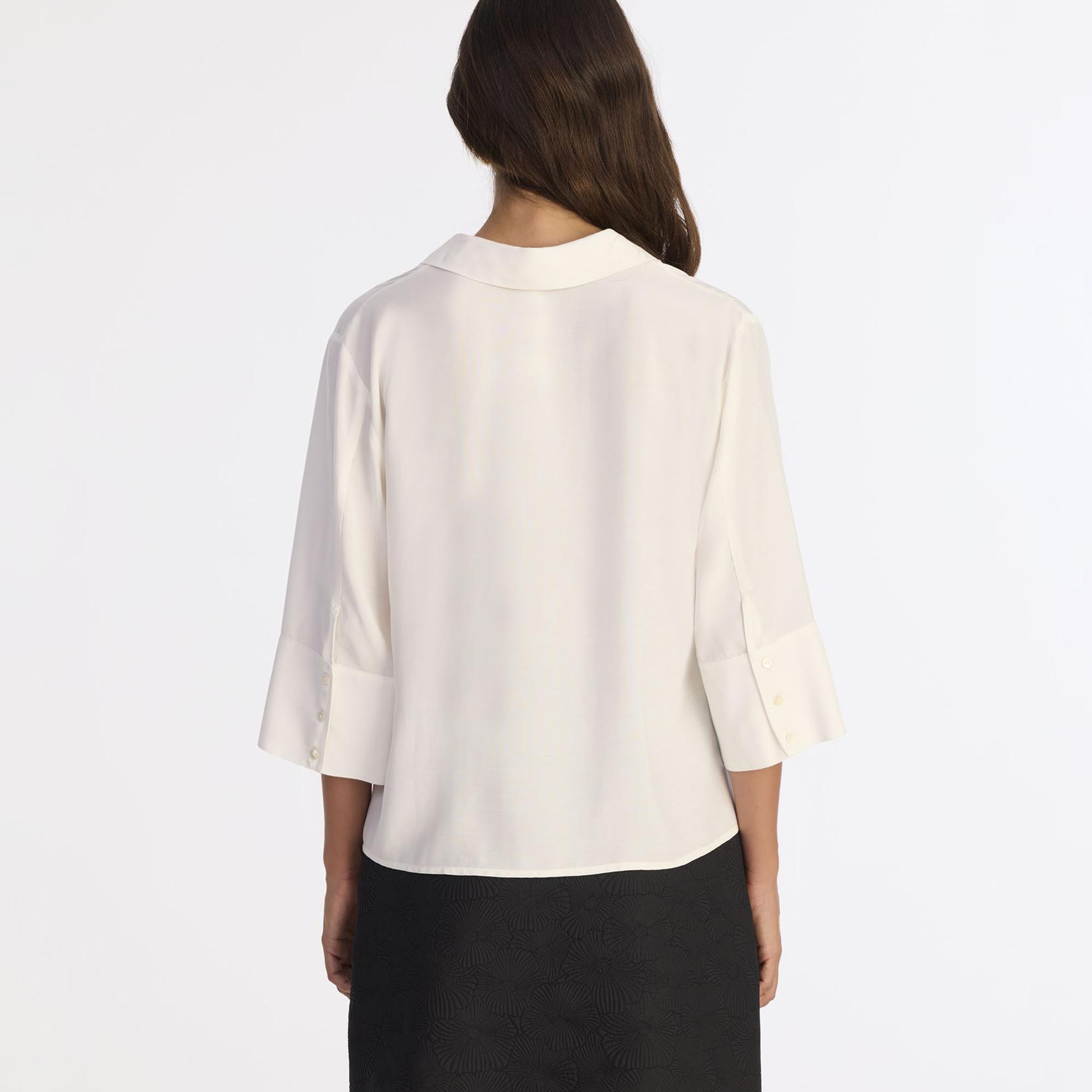 YARGICI Regular Gömlek Yaka 3/4 Kol Bluz